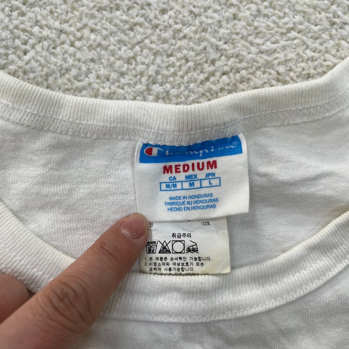 L 챔피온 레터링 반팔 티셔츠 0311M 상품이미지2