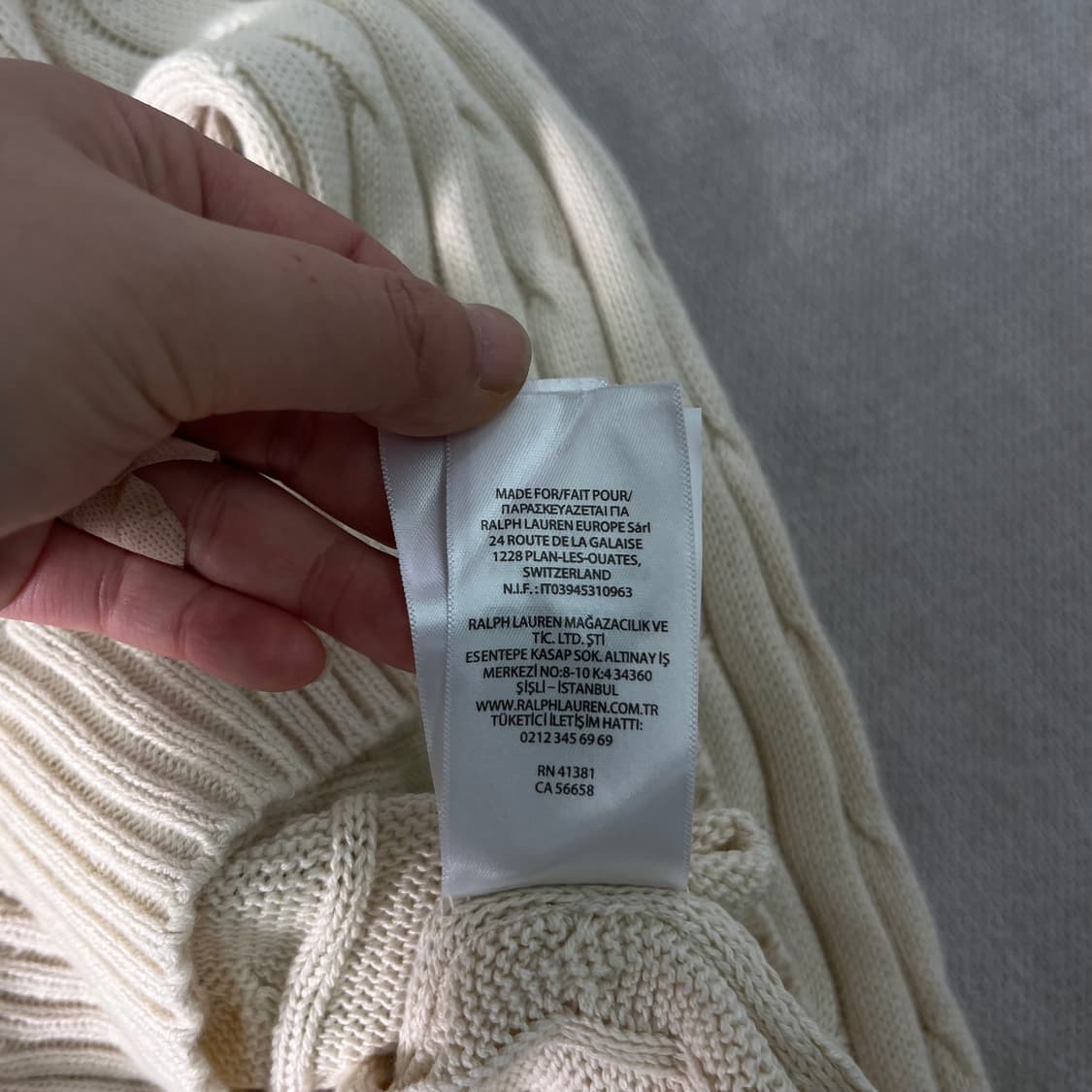 W 95 폴로랄프로렌 신형라벨 꽈배기 브이넥 니트 상품이미지6