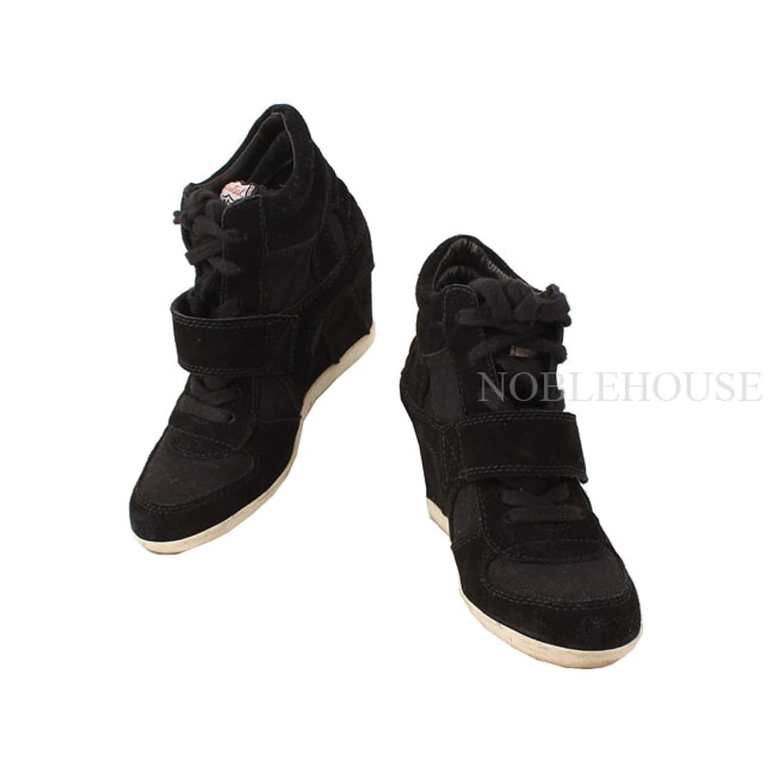 아쉬 블랙 스웨이드 하이탑 웨지 스니커즈 35 상품이미지1