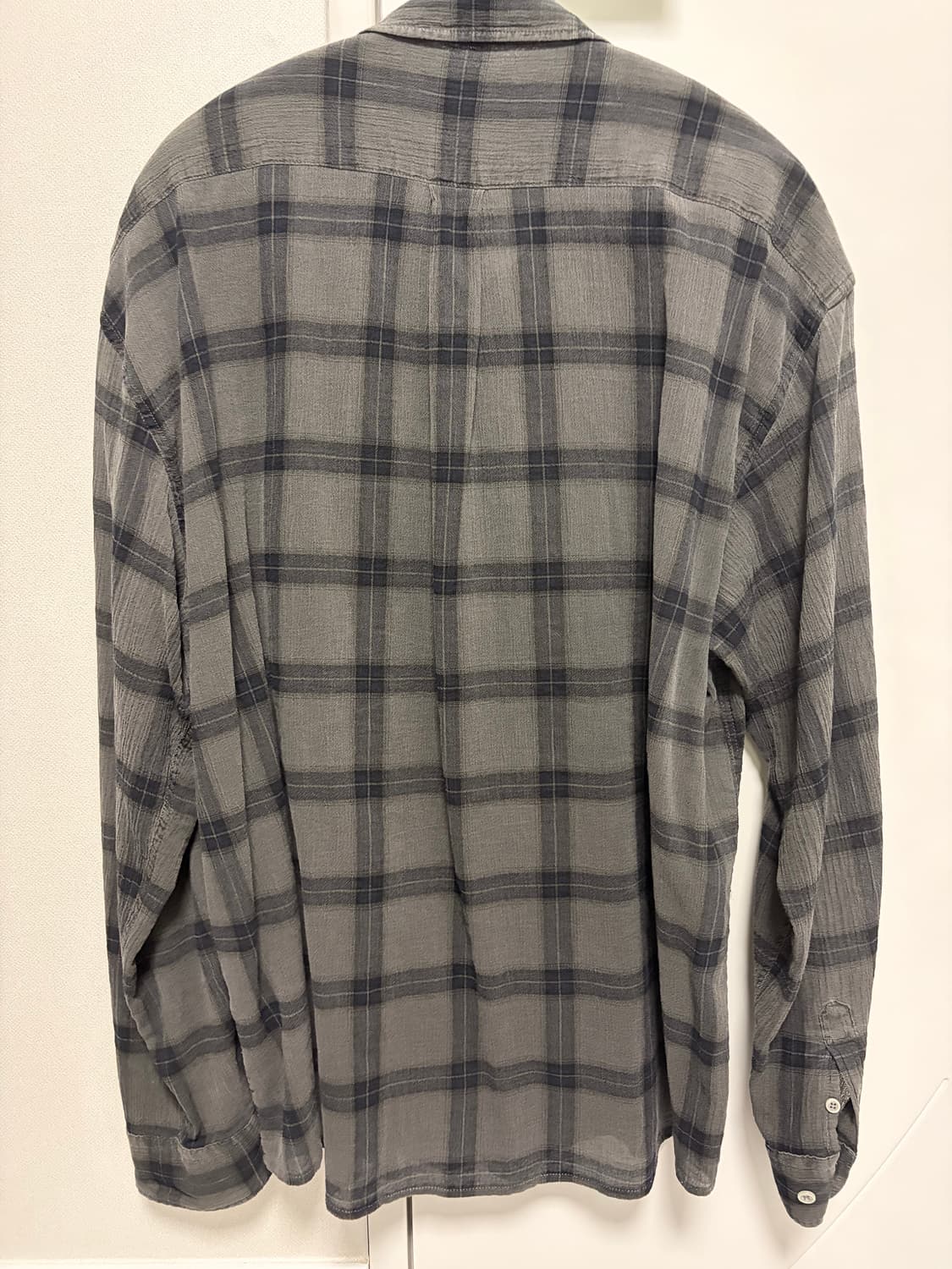 해칭룸 OverDyed check shirts charcoal 상품이미지3