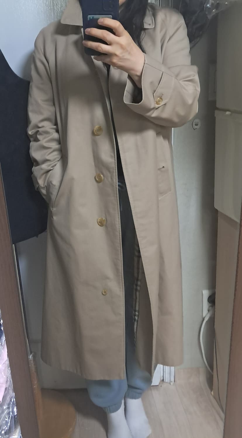 버버리 런던 정품 빈티지 트렌치 코트 12 LONG(약 66~날씬77 상품이미지10