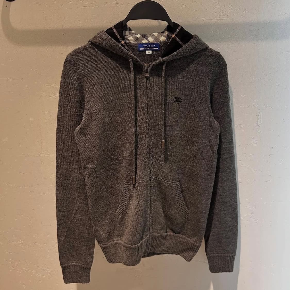 Burberry Charcoal Knit Zip-Up Hoodie 상품이미지8