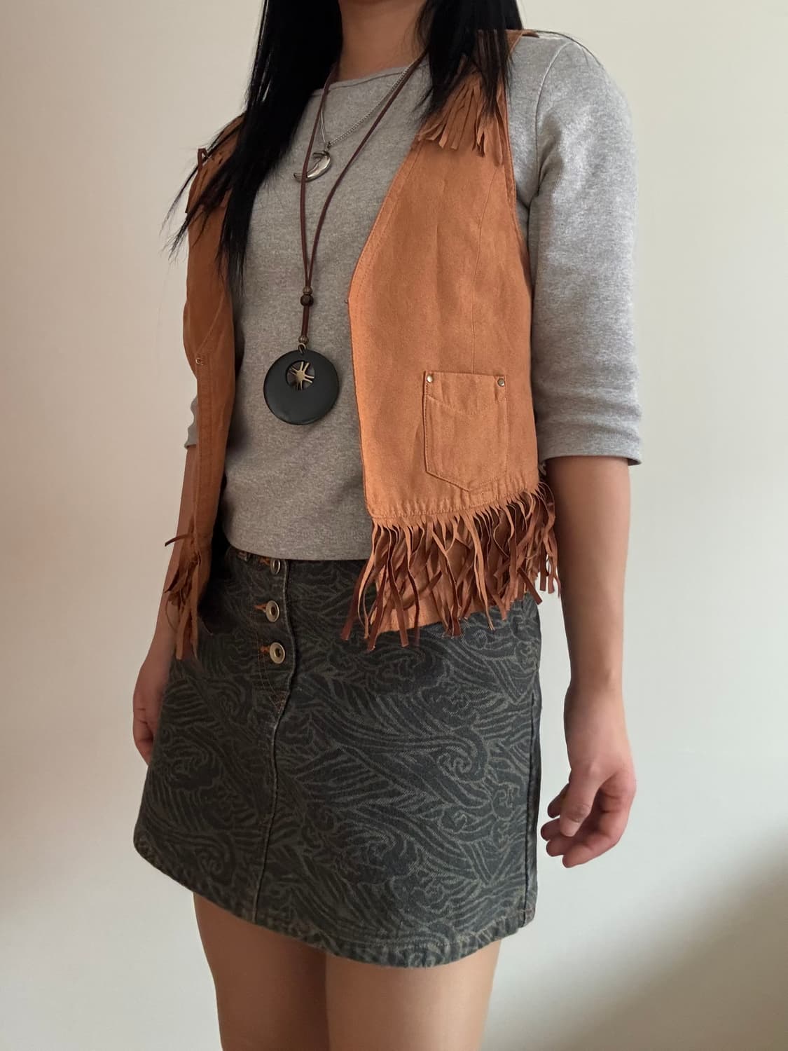 웨스턴 프린지 베스트 상품이미지3