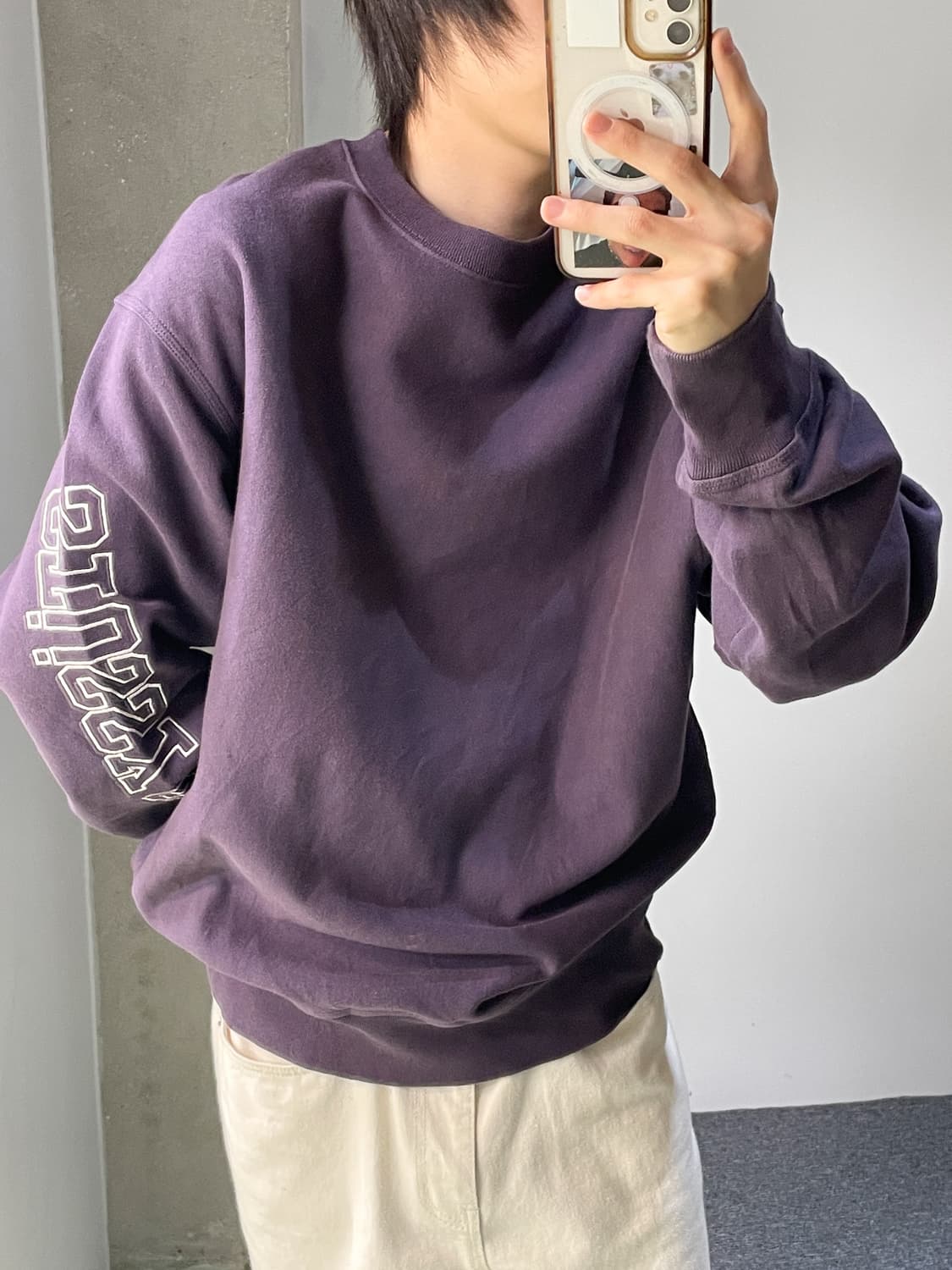 스투시 22S/S 스포츠 엠브로이드 크루 스웻셔츠 상품이미지1