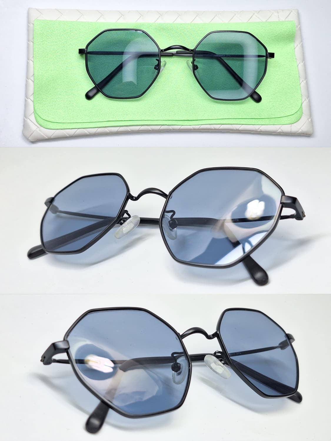 일본 수입 TY3551-1 37% 팔각형 선글라스 겸 안경/빈티지 레트로 상품이미지2