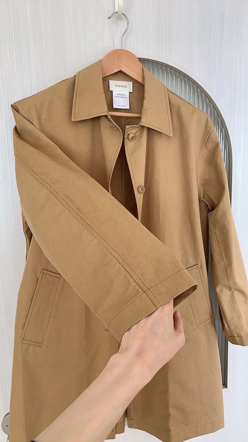 싱글오버 베이지 트렌치코트 (여성) 상품이미지6
