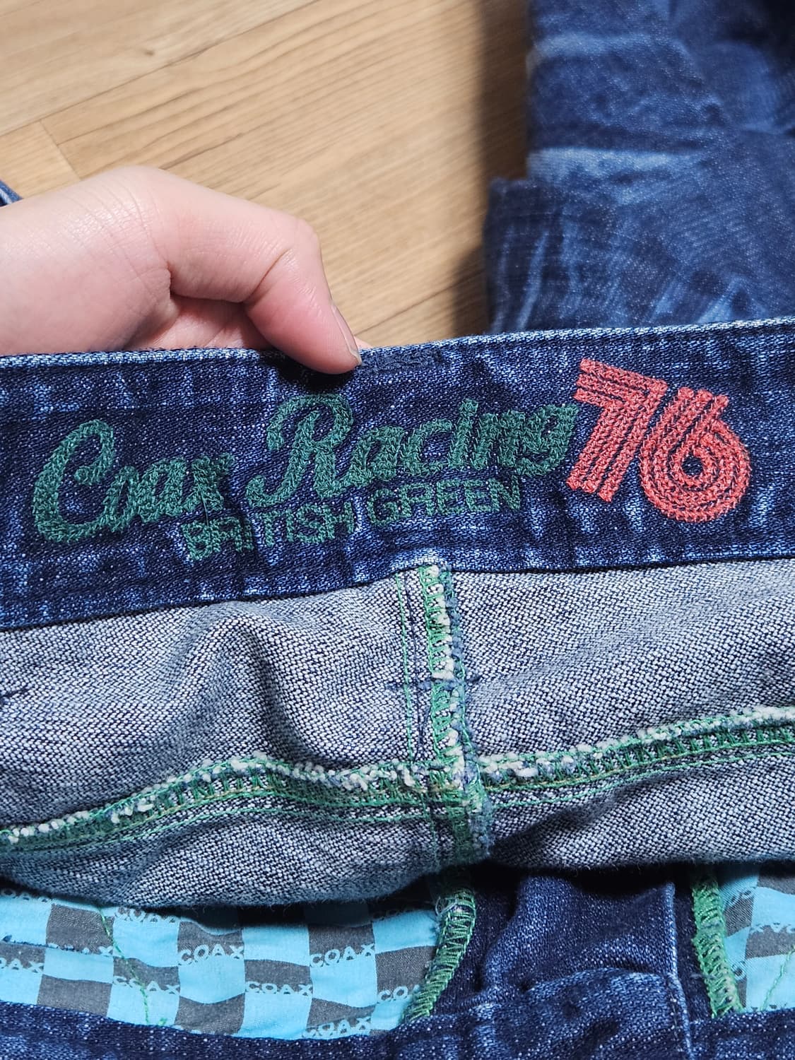 00's 빈티지 콕스(COAX) 레이싱 신치백 부츠컷 데님팬츠 상품이미지3