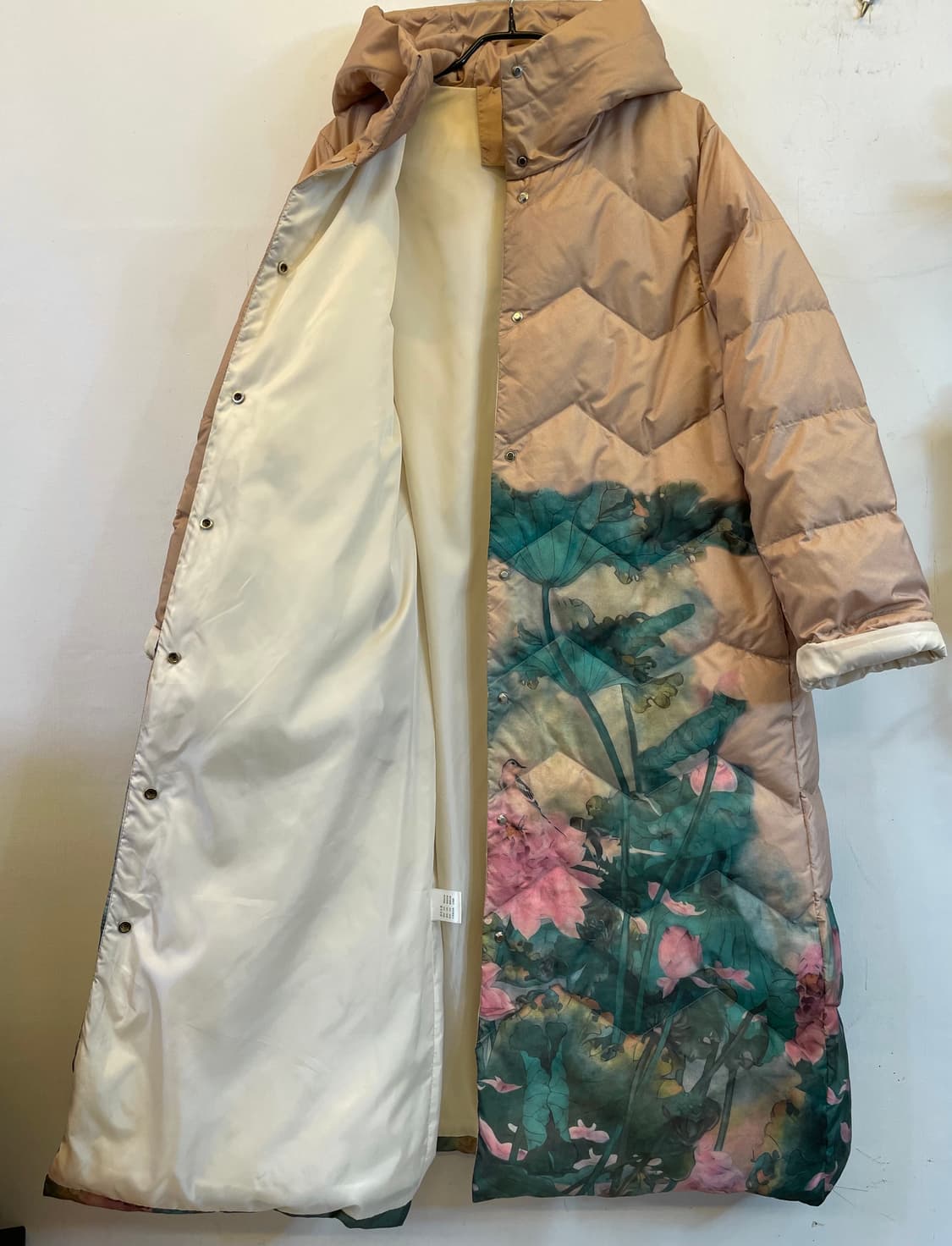 수입 플라워 오리털 덕다운롱패딩 여성롱패딩 꽃무늬패딩점퍼:) 하객룩연말룩 상품이미지3