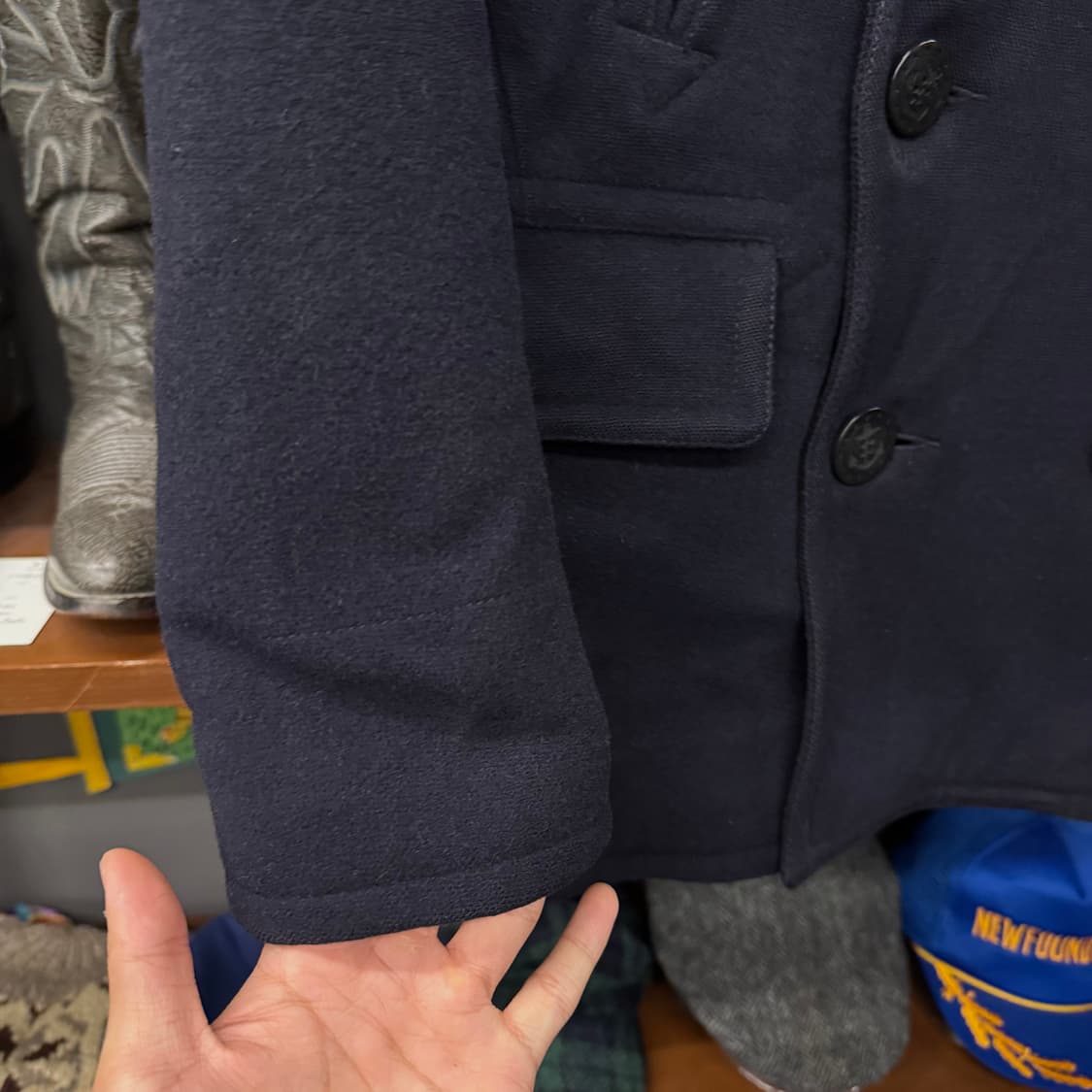 90s 폴로 랄프로렌 US NAVY 미 해군 밀리터리 복각 피코트 상품이미지5