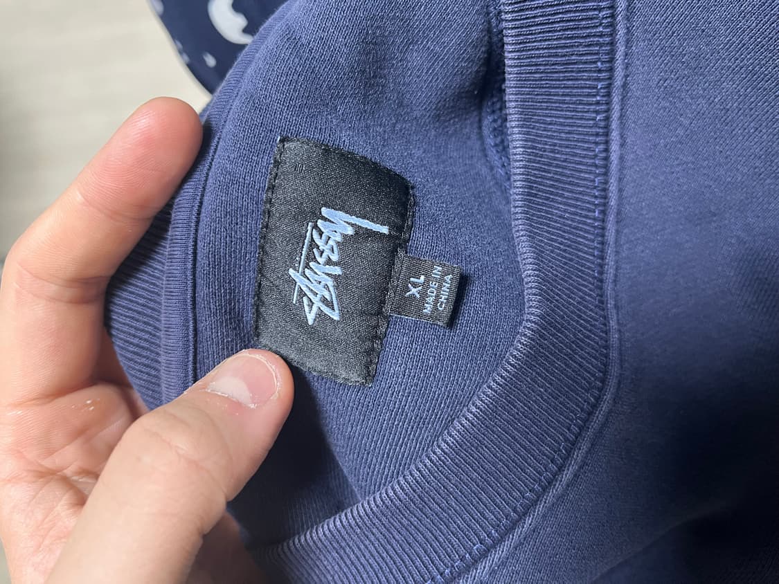 스투시 스탁 로고 네이비 맨투맨 XL 상품이미지3