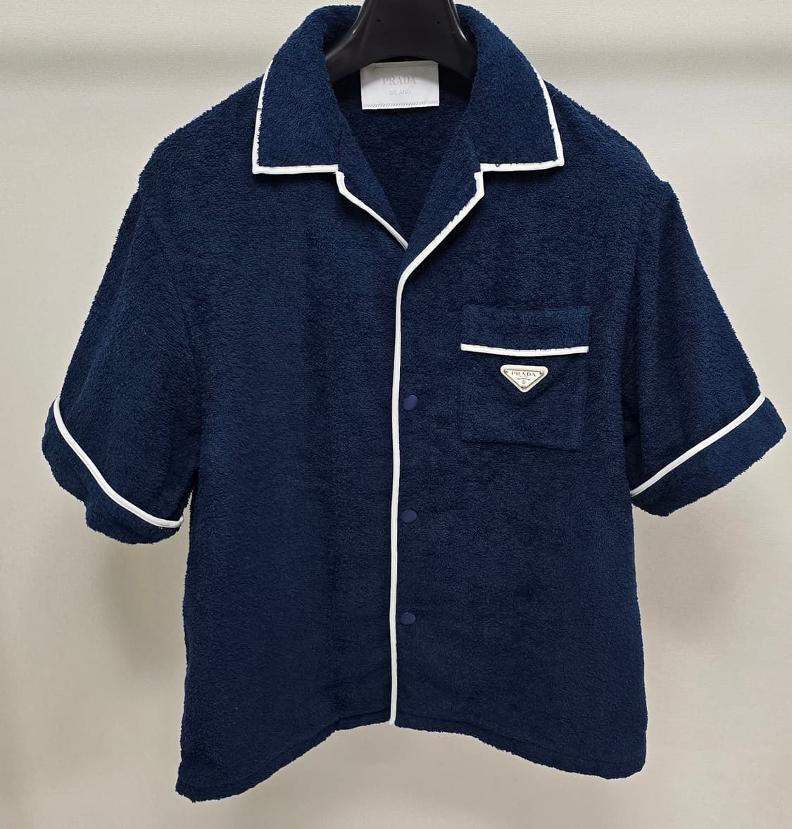 프라다 테리 반팔 셔츠 L사이즈 100 105 판매 상품이미지1