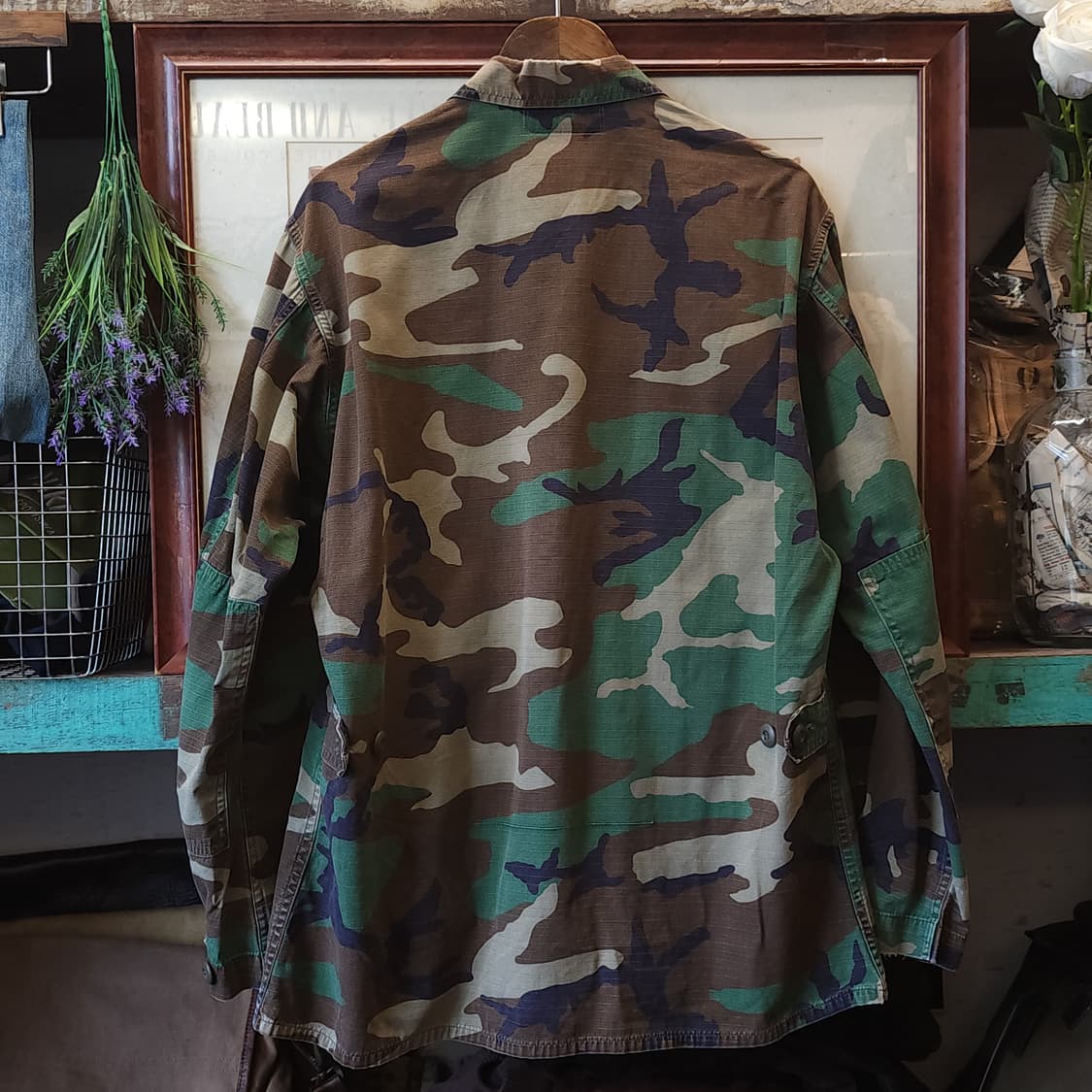 90s 미군 BDU 카모셔츠 우드랜드 미디움 레귤러 상품이미지3