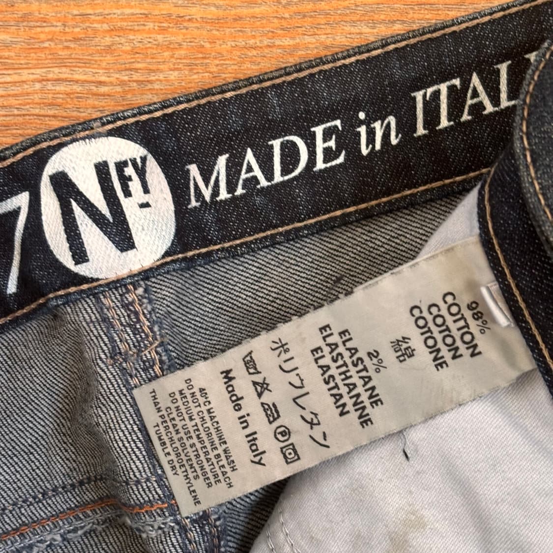 NFY 이태리 데님 청바지 26 진청 스판 수입 정품 상품이미지5