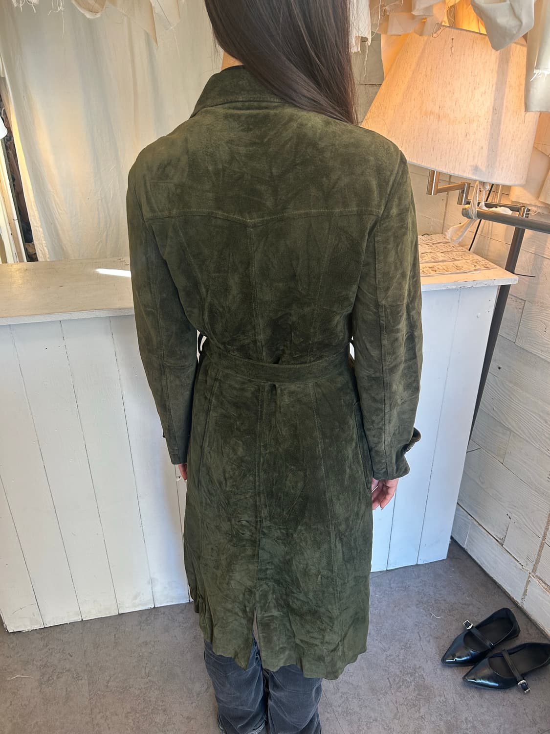 green suede coat 상품이미지2