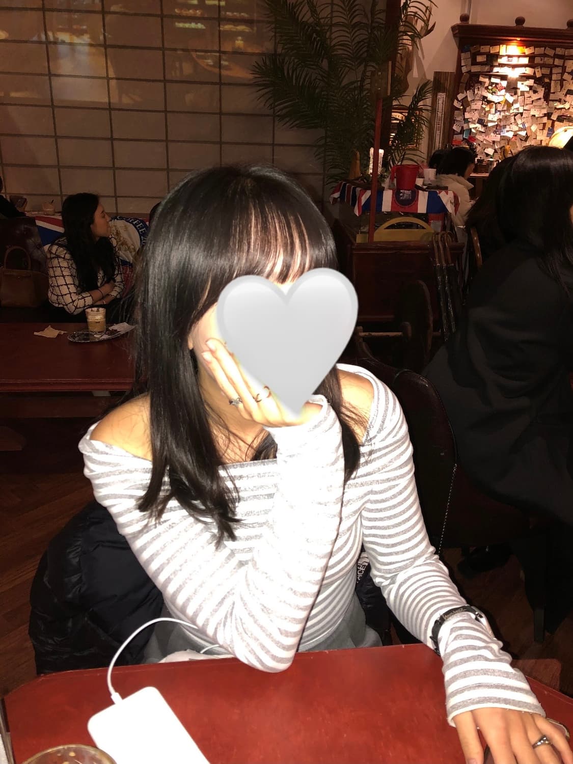 Tense Dance Stripe off shoulder white 상품이미지8