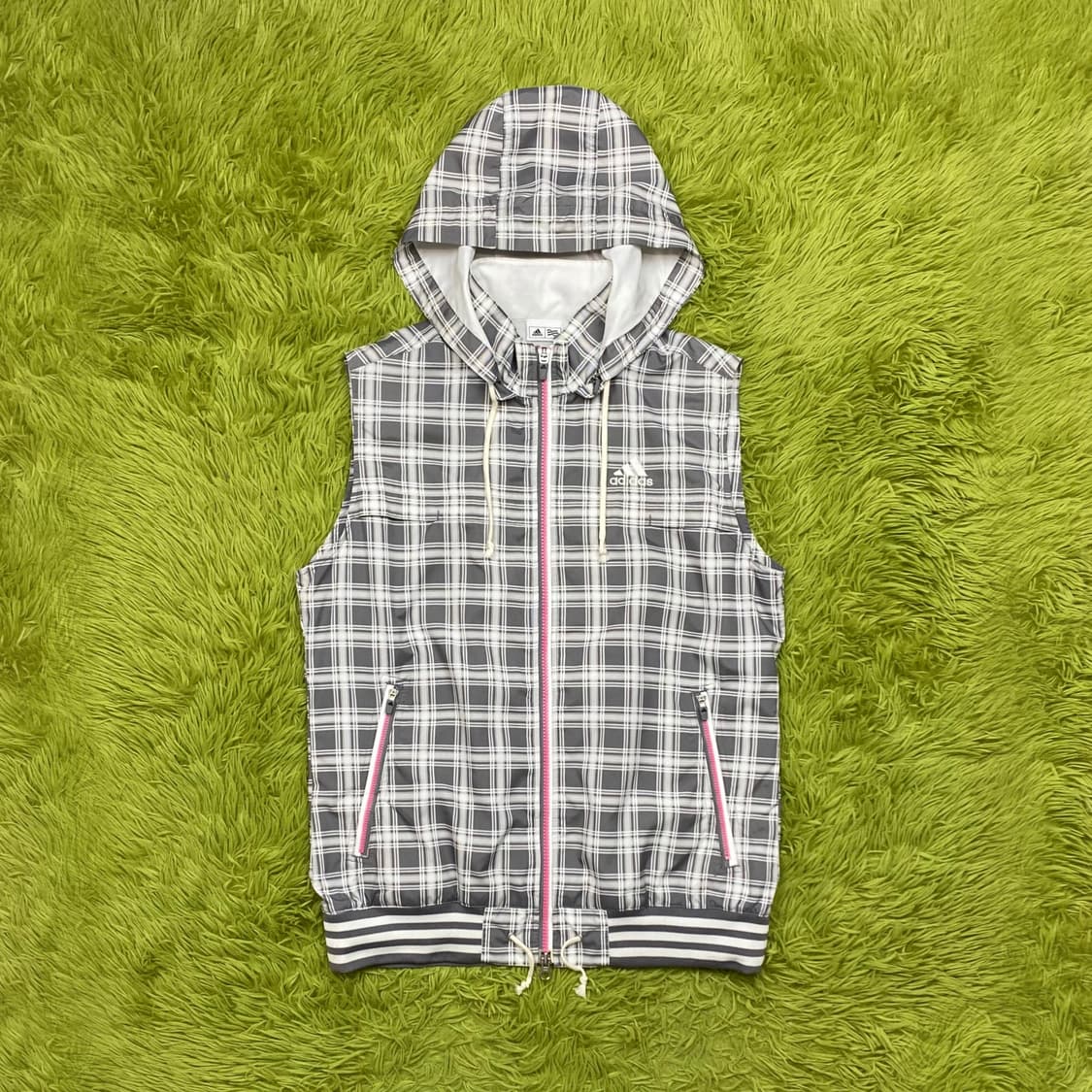 아디다스 체크 패턴 윈드 브레이커 베스트 상품이미지1