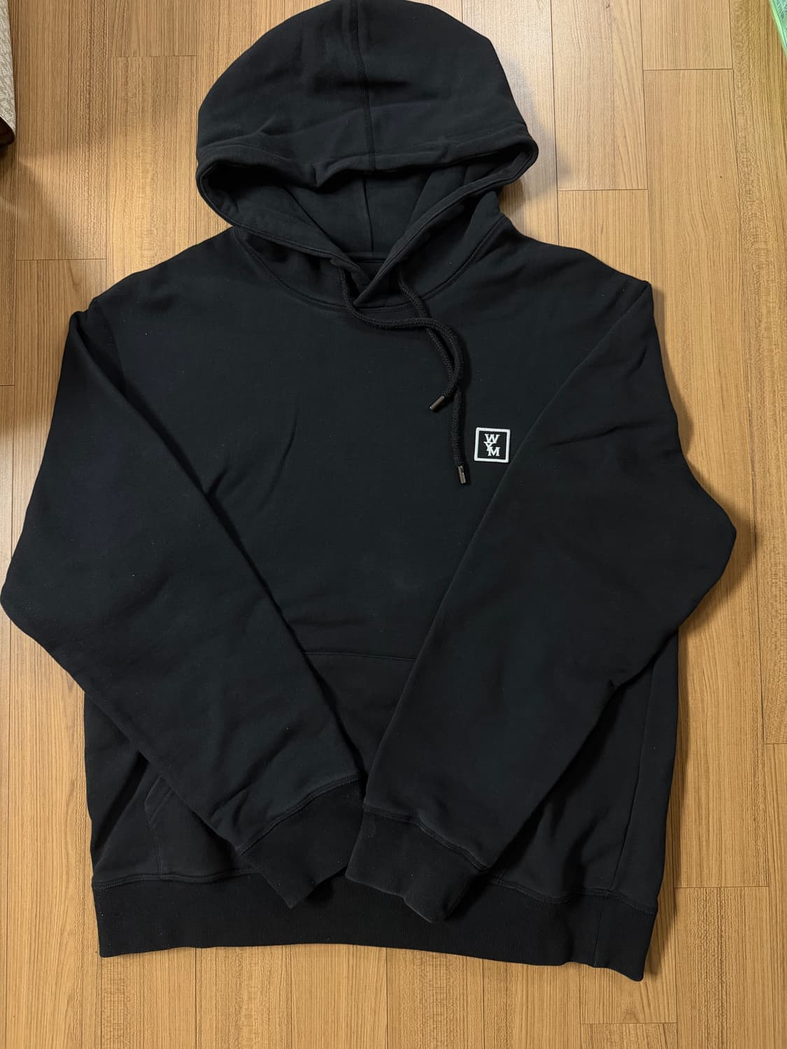 우영미 백로고 후드 블랙 48사이즈 상품이미지1