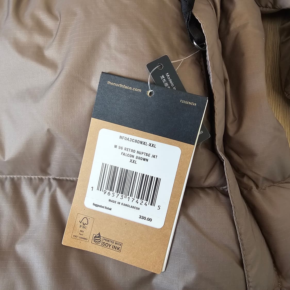 XXL) 노스페이스 1996 레트로 눕시 패딩 팔콘 브라운 110~115 상품이미지8