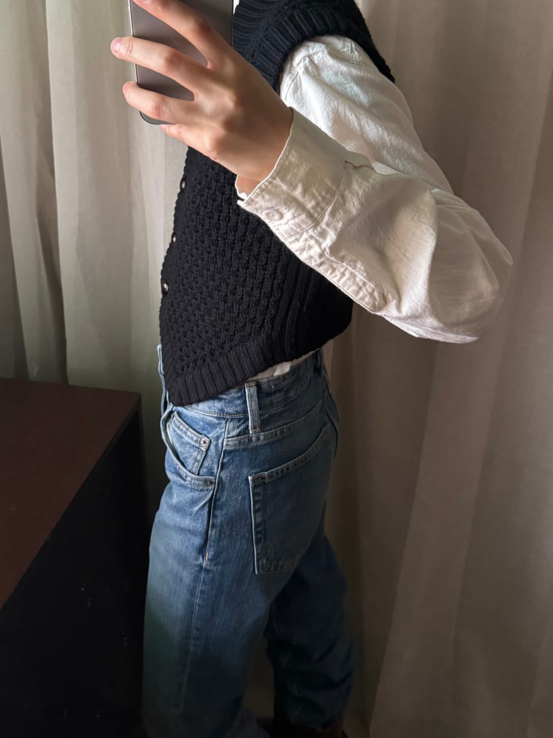 HEADPORTERPLUS shawl colla vest 상품이미지7