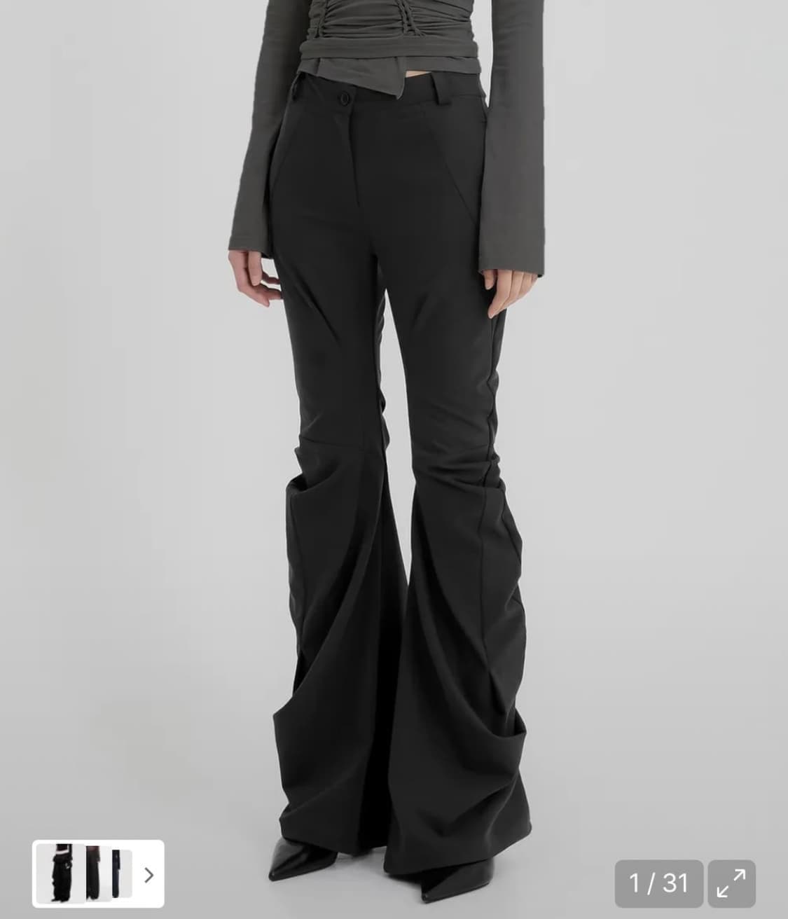 플레어업 드레이프 팬츠 상품이미지1