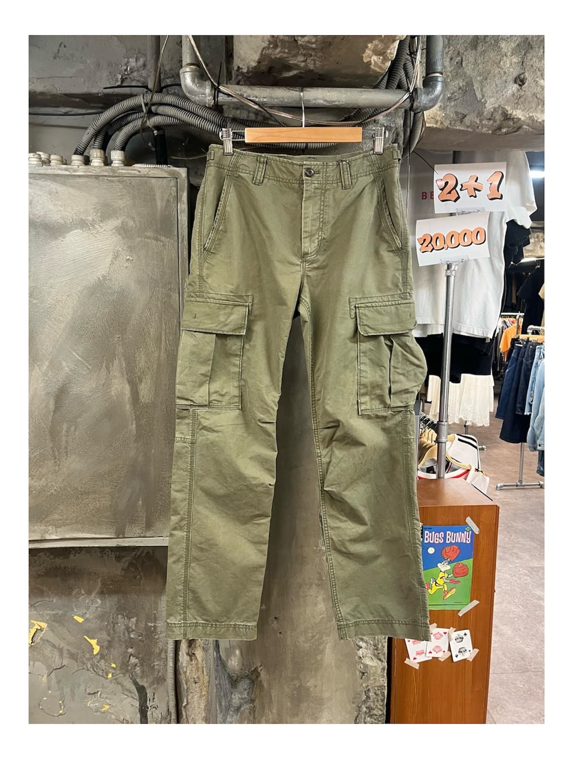 갭 코튼 카고 팬츠 카키 30 #csz3906 상품이미지1