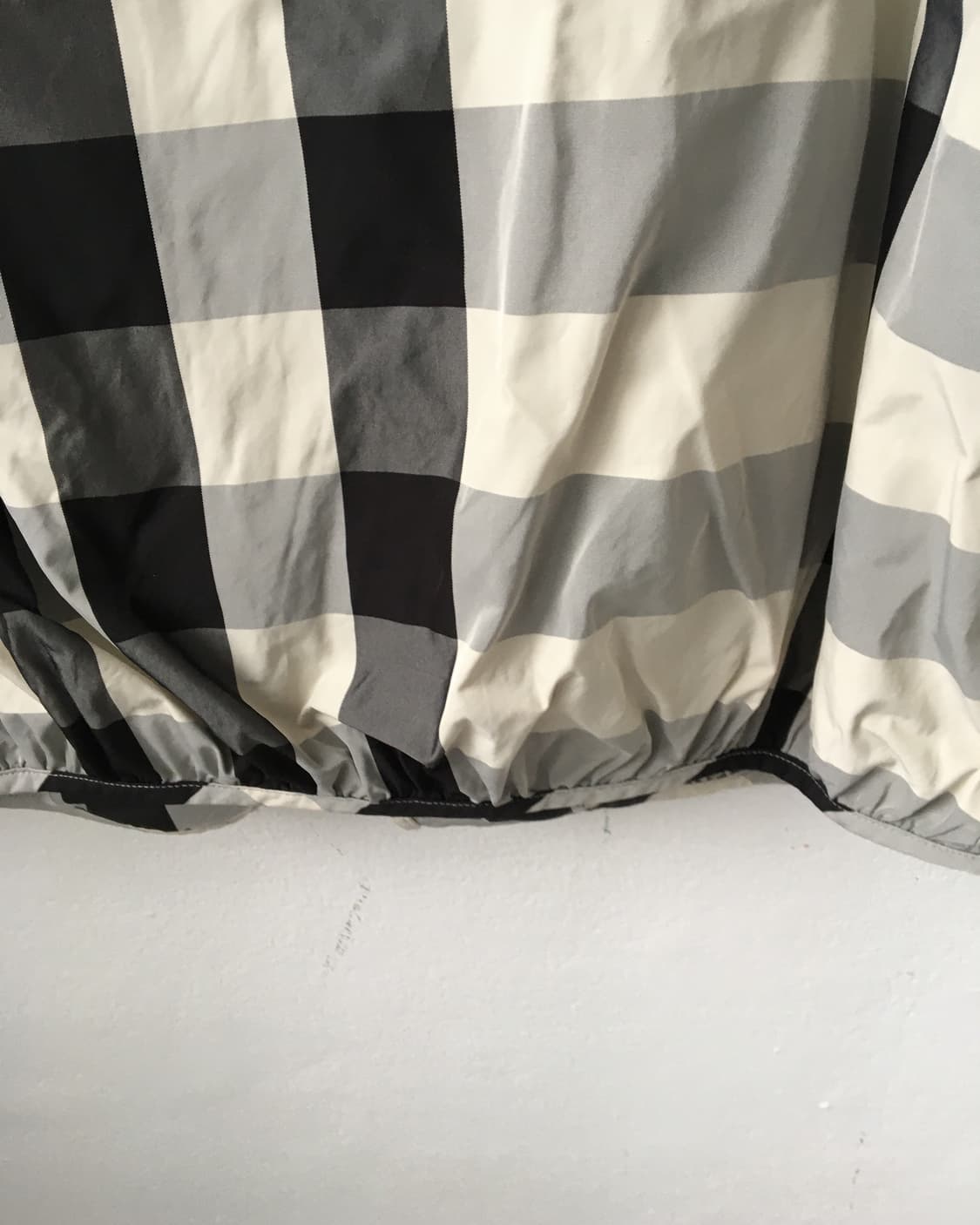 Check pattern balloon fit hood long jack 상품이미지6