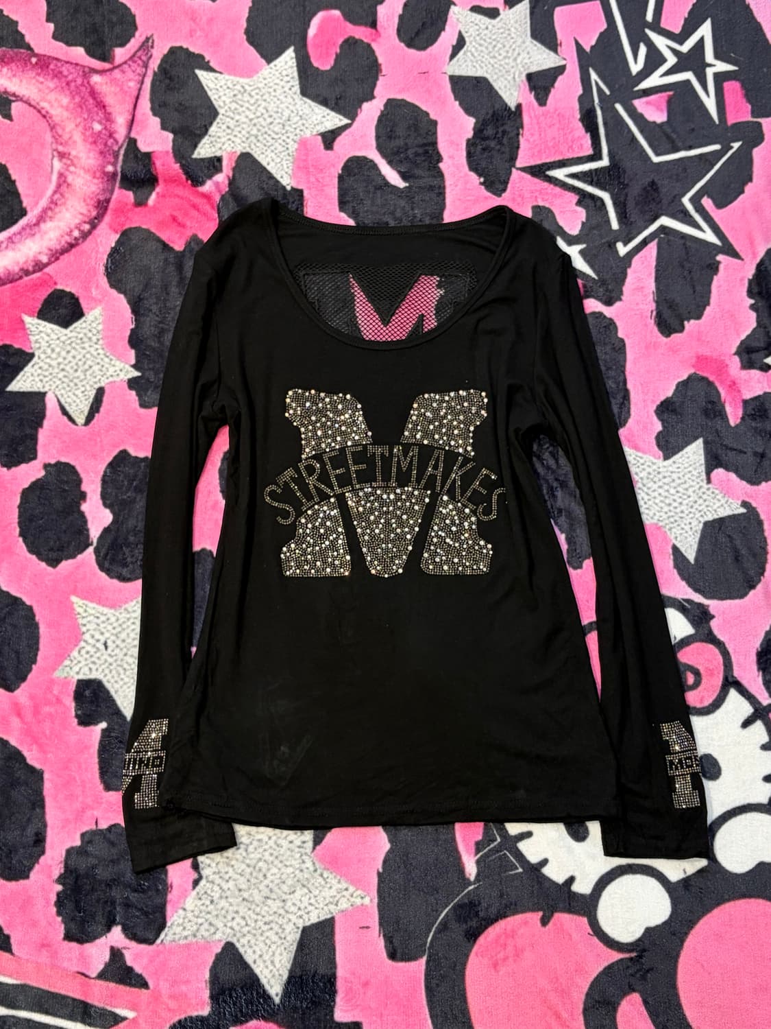 Y2K Onegyaru cubic back slit long sleeve 상품이미지8