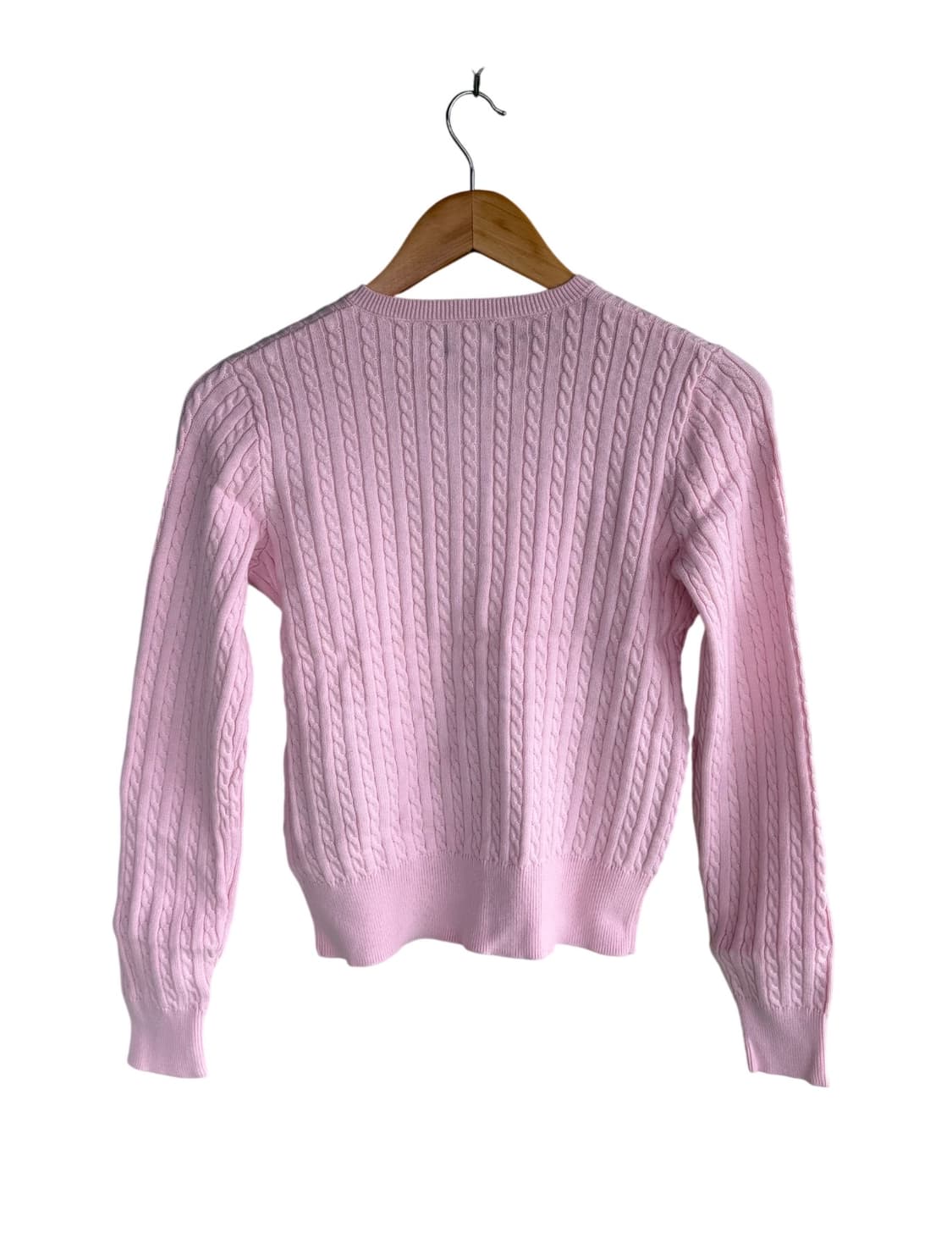 (새제품) 폴로 걸즈 꽈배기 핑크 가디건 XL 상품이미지2