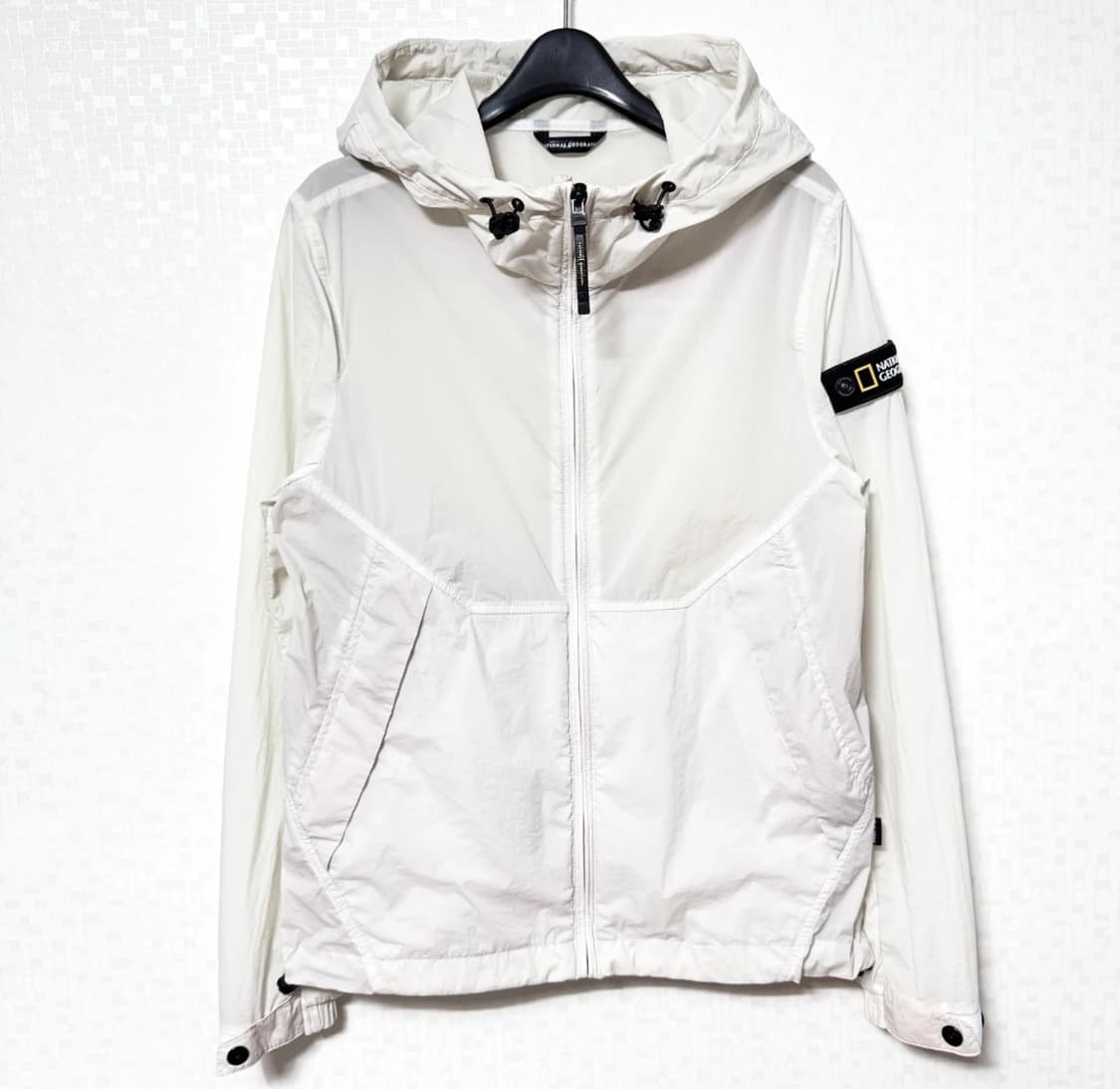 🤍내셔널지오그래픽 와펜 화이트 우븐 자켓 바람막이🤍 상품이미지1