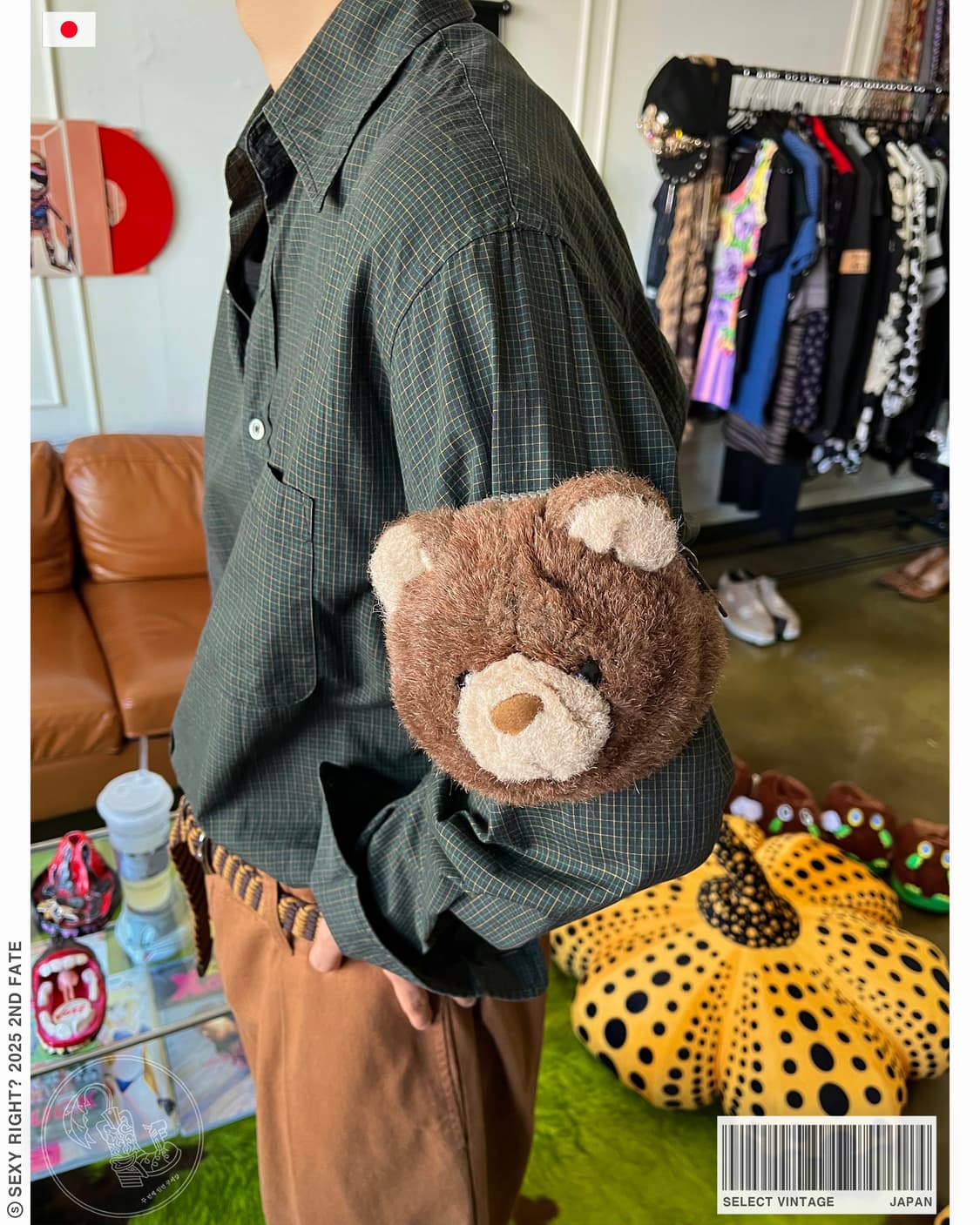 JPN Vintage Mini Bear Doll Pouch Sub Bag 상품이미지1