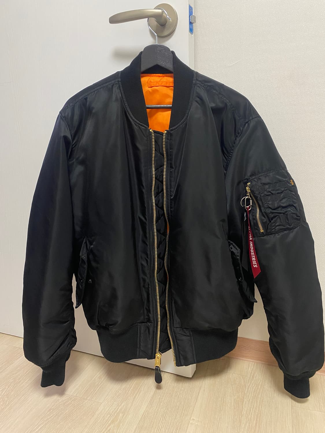 알파인더스트리 ma-1 블랙 L 상품이미지1