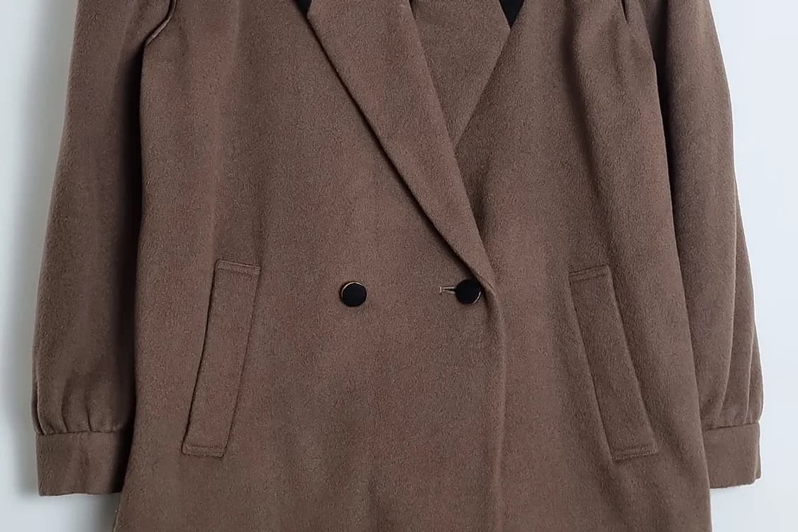PLATA 빈티지 브라운 울 블렌드 코트  상품이미지4