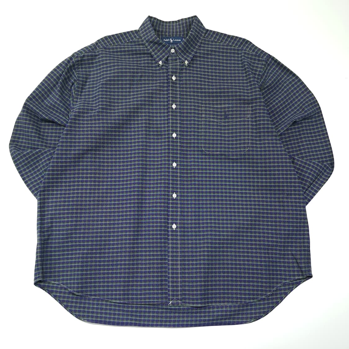 CL256 2XL 폴로 90s 코튼 빅셔츠 타탄체크 셔츠 남방 상품이미지1