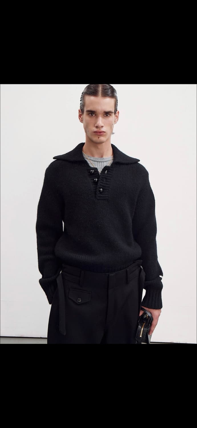 렉토 빈티지 버튼 업 니트 스웨터 상품이미지1