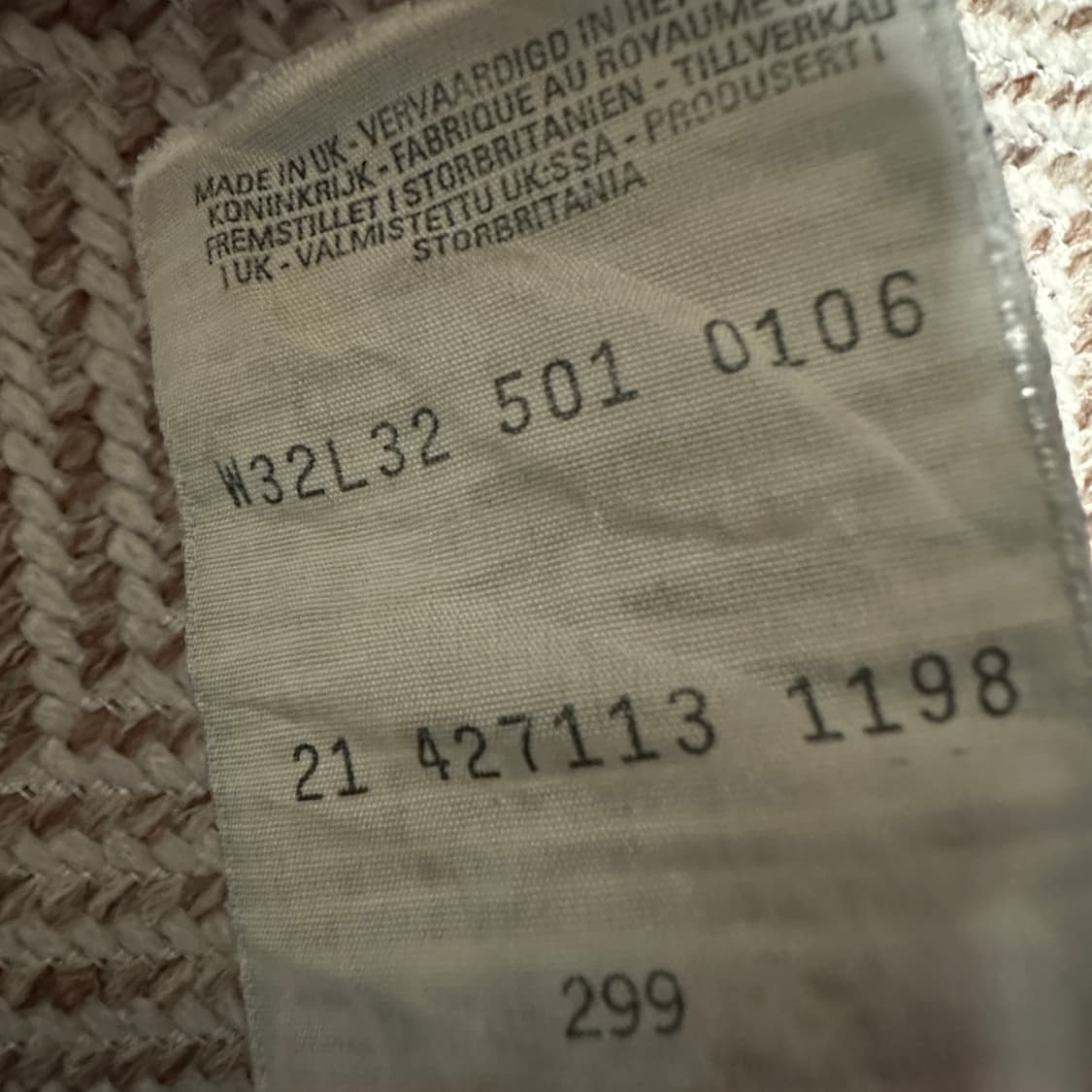 LEVI'S 501 90's uk made denim pants 상품이미지4