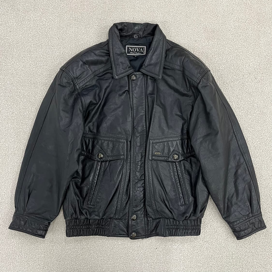 [110] NOVA 노바 블랙 소가죽 봄버자켓 라이더 자켓 0120M1 상품이미지1