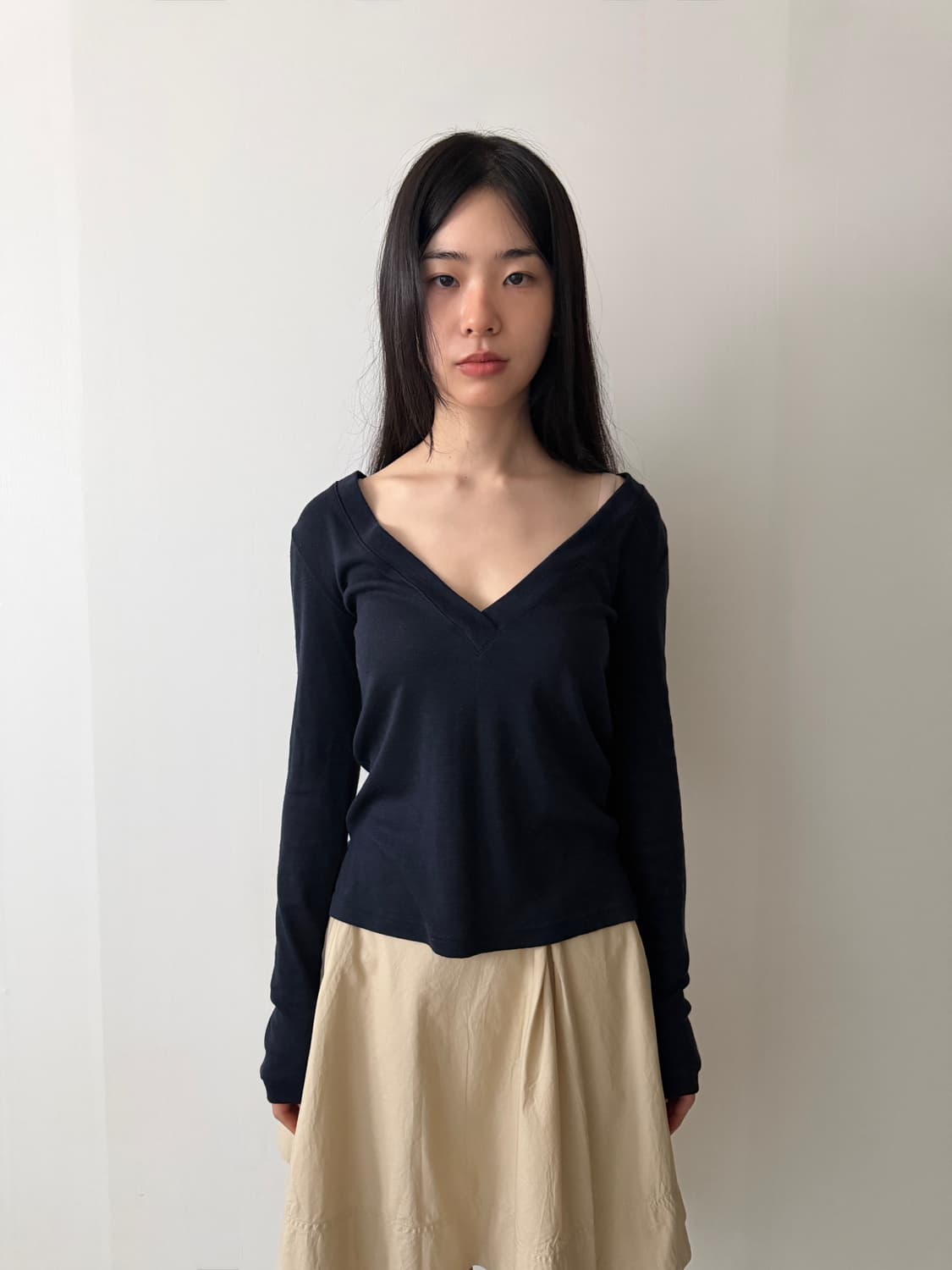 사이삼 saisam 브이넥 니트 탑 상품이미지1