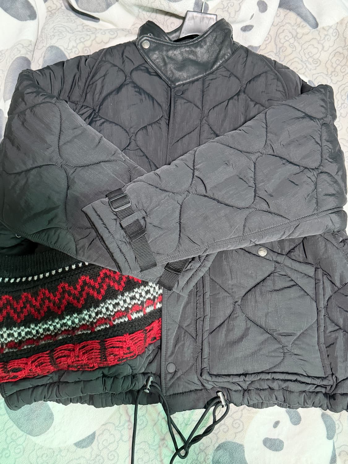 앤더슨벨 노르딕 니트 패치 파카 m 상품이미지3