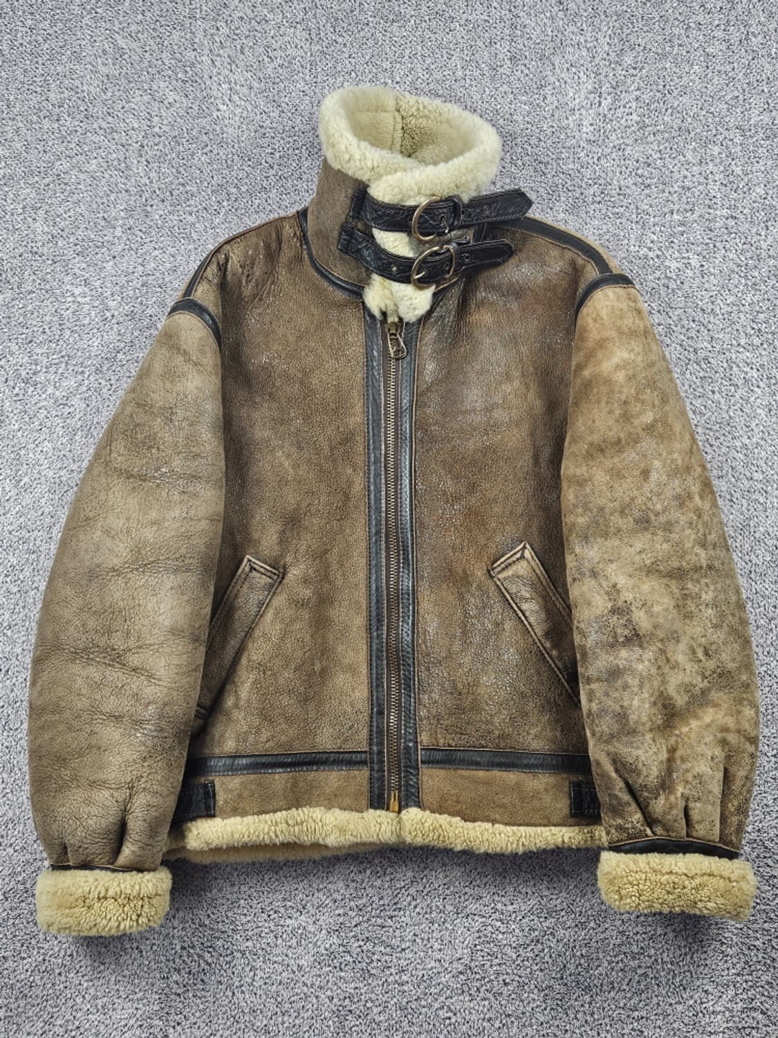 SCHOTT 쇼트 타입 B-3 플라이트 무스탕 자켓 (42)/ 10248 상품이미지2