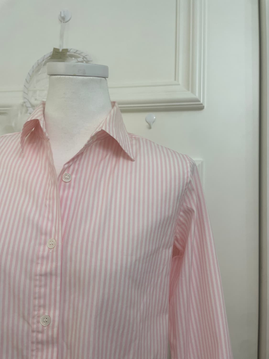 strawberry pink stripe basic cotton shir 상품이미지6
