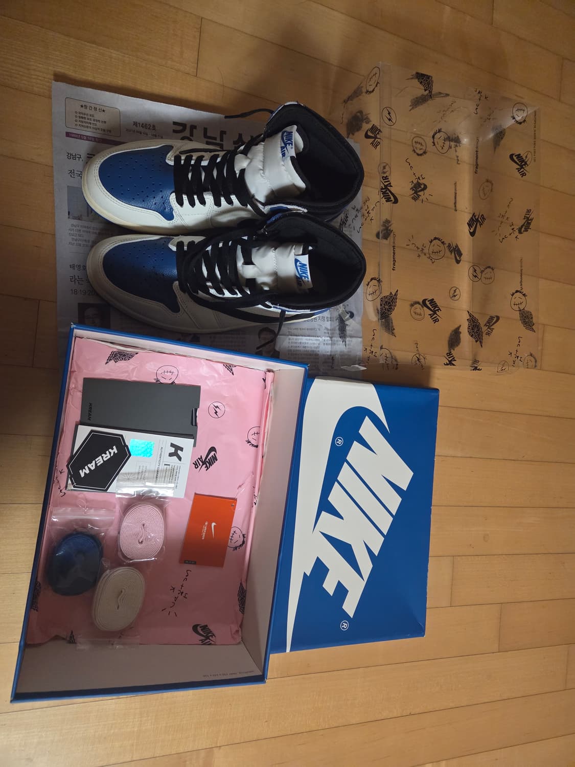 조던 1 x 트래비스 스캇 x 프라그먼트 레트로 하이 밀리터리 블루 상품이미지1