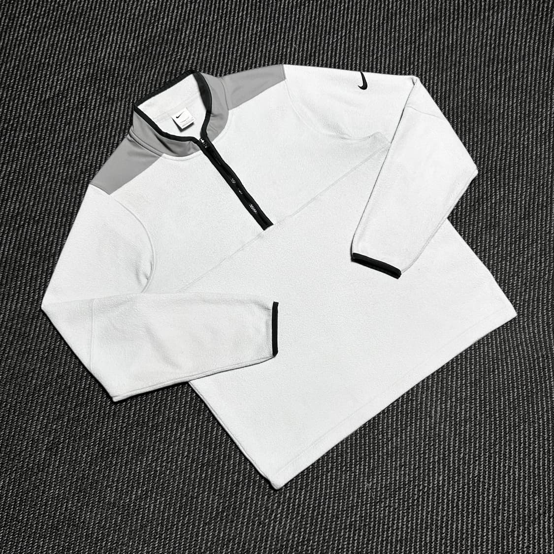 [M] Nike 나이키 스우시 아이보리 반집업 풀오버 후리스 상품이미지2