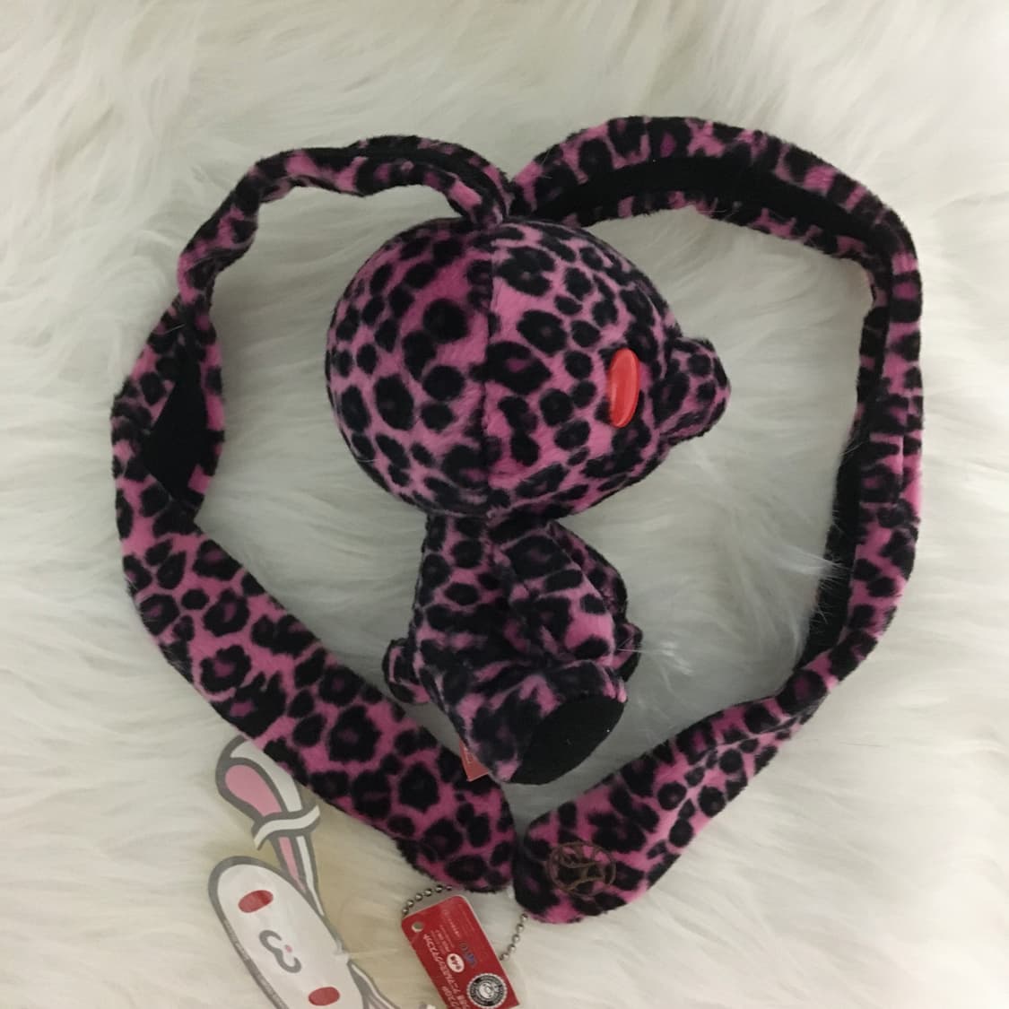 범용토끼 핑크 레오파드 키링 상품이미지4