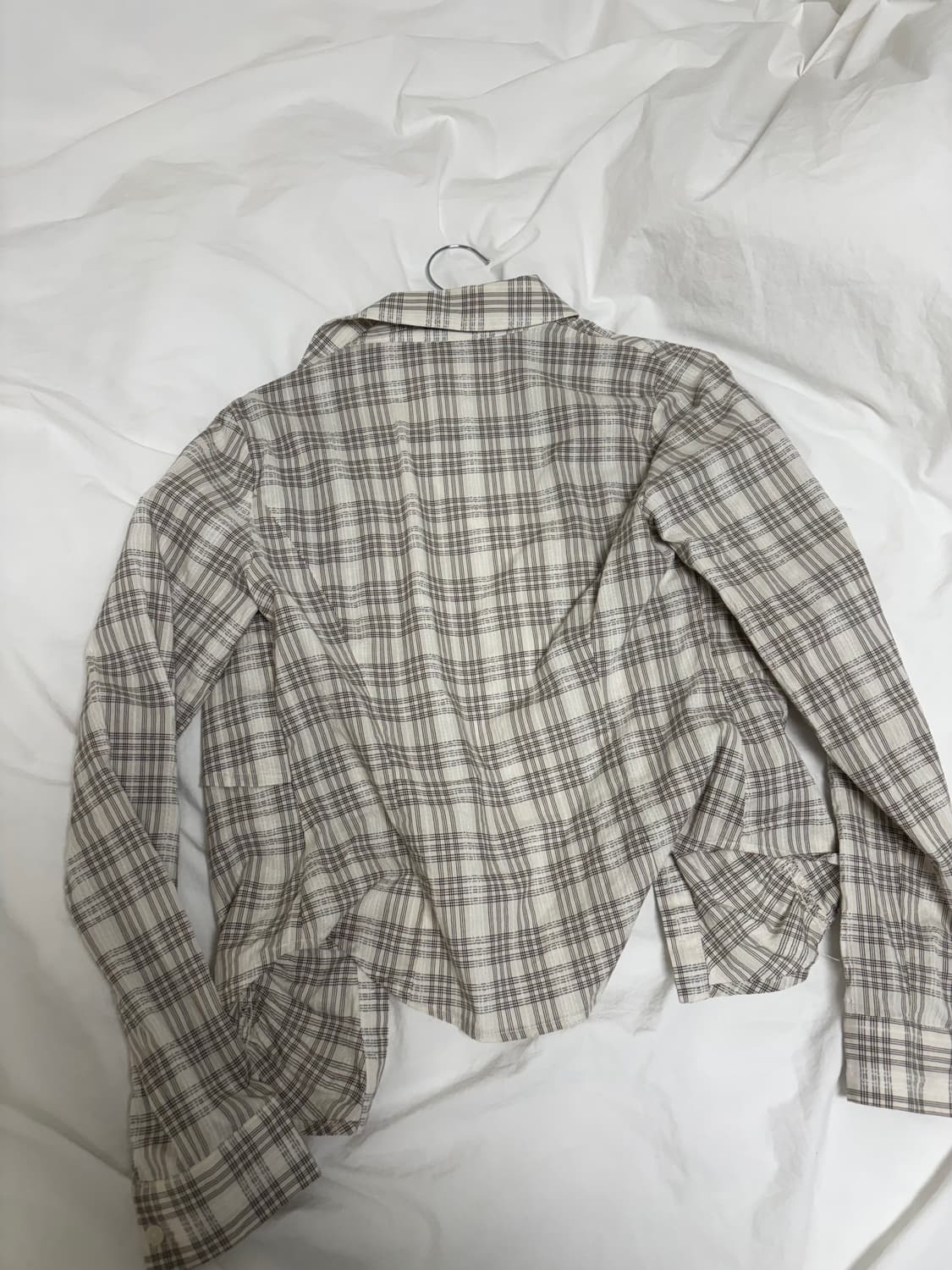 CERRIC 세릭 체크 뷔스티에 셔츠 / 베이지 상품이미지5