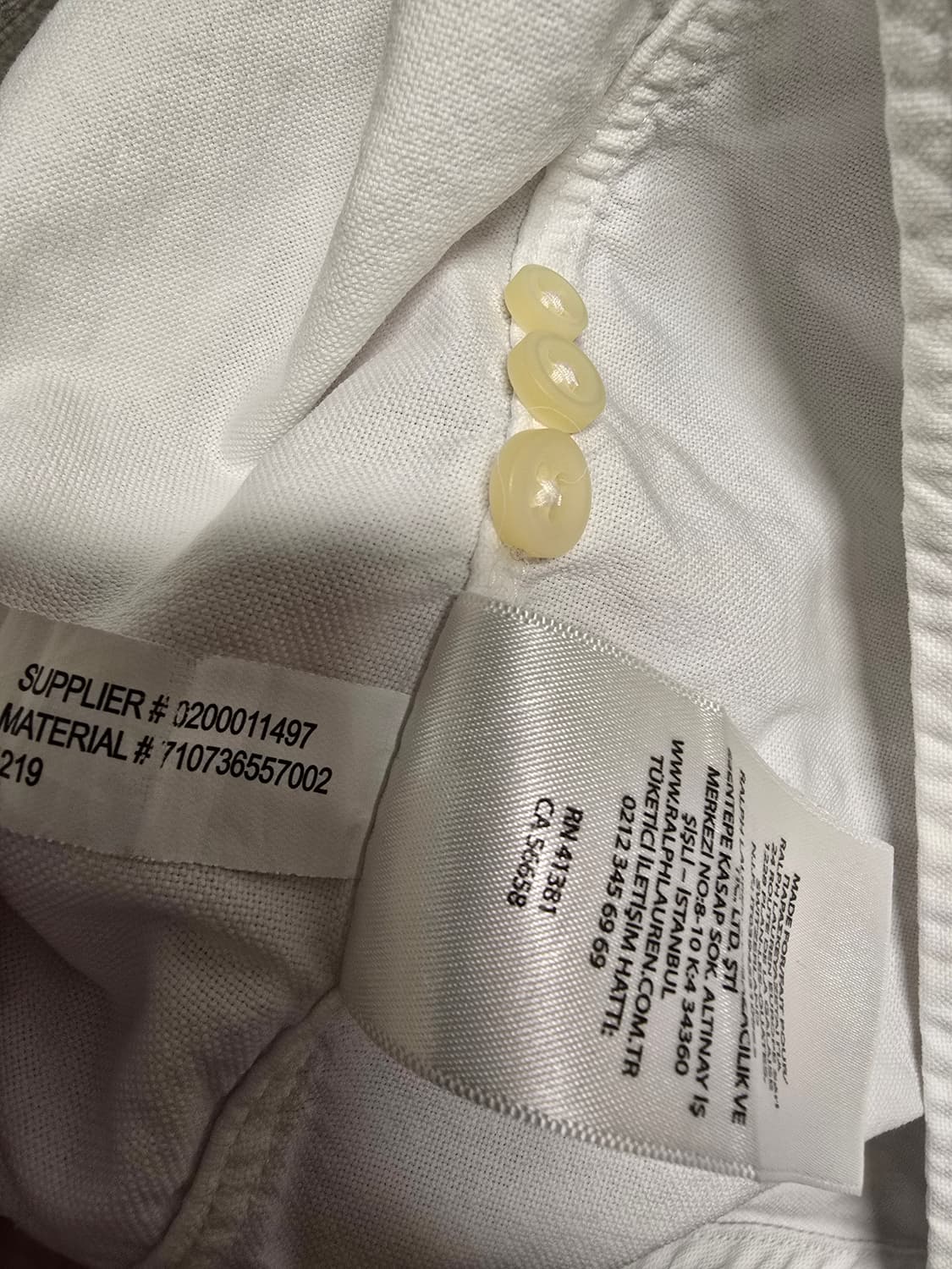 폴로 랄프로렌 옥스포드 가먼트 셔츠 화이트 슬림 L 상품이미지4