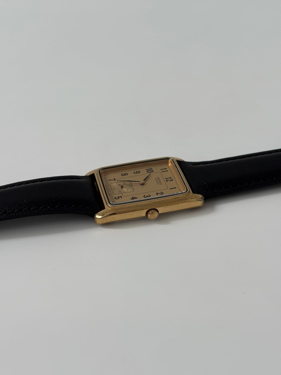 1980s Small Seconds Gold Tank Quartz 상품이미지6
