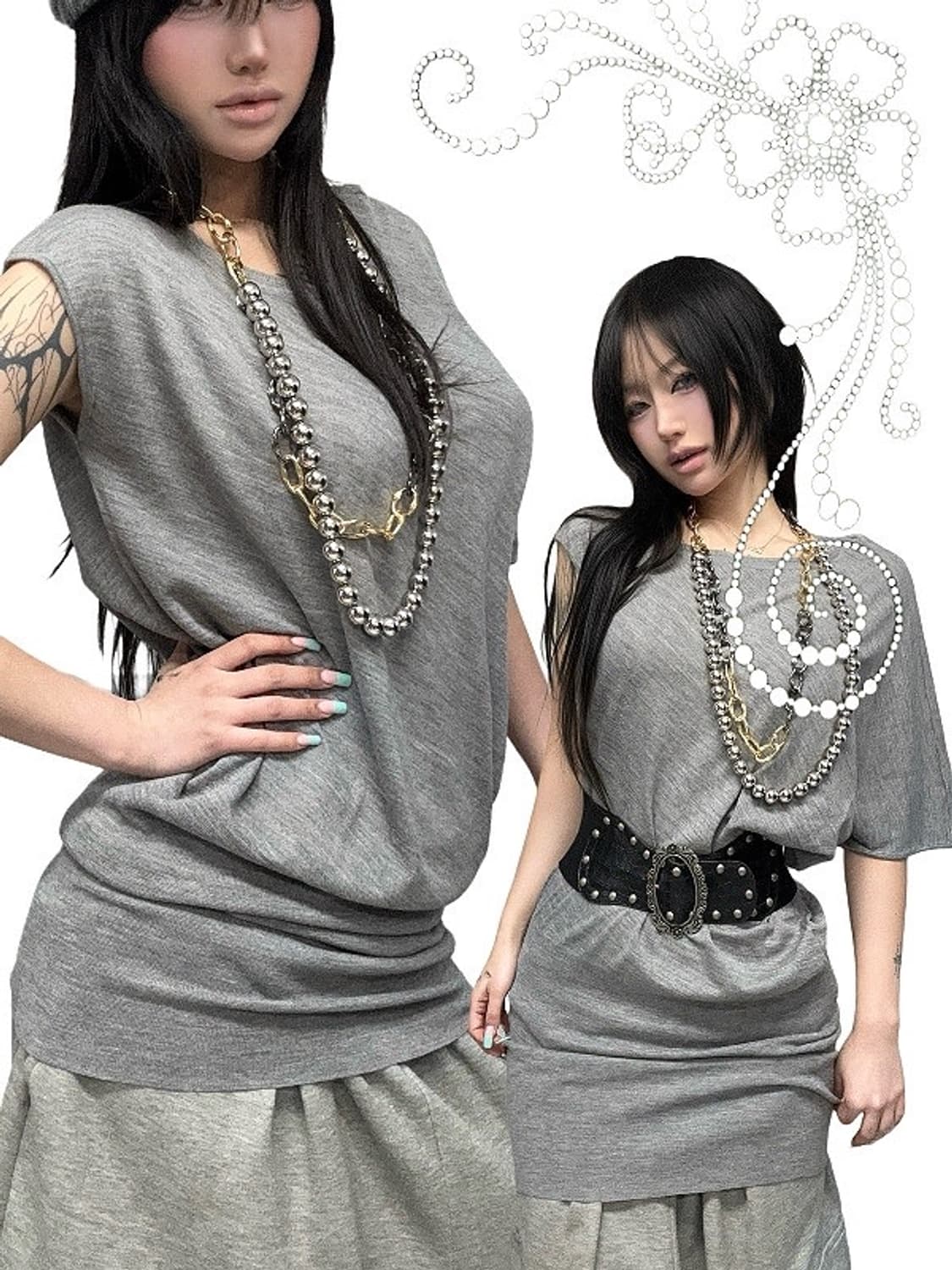 캘빈클라인 배트윙 드레이프 탑  상품이미지1