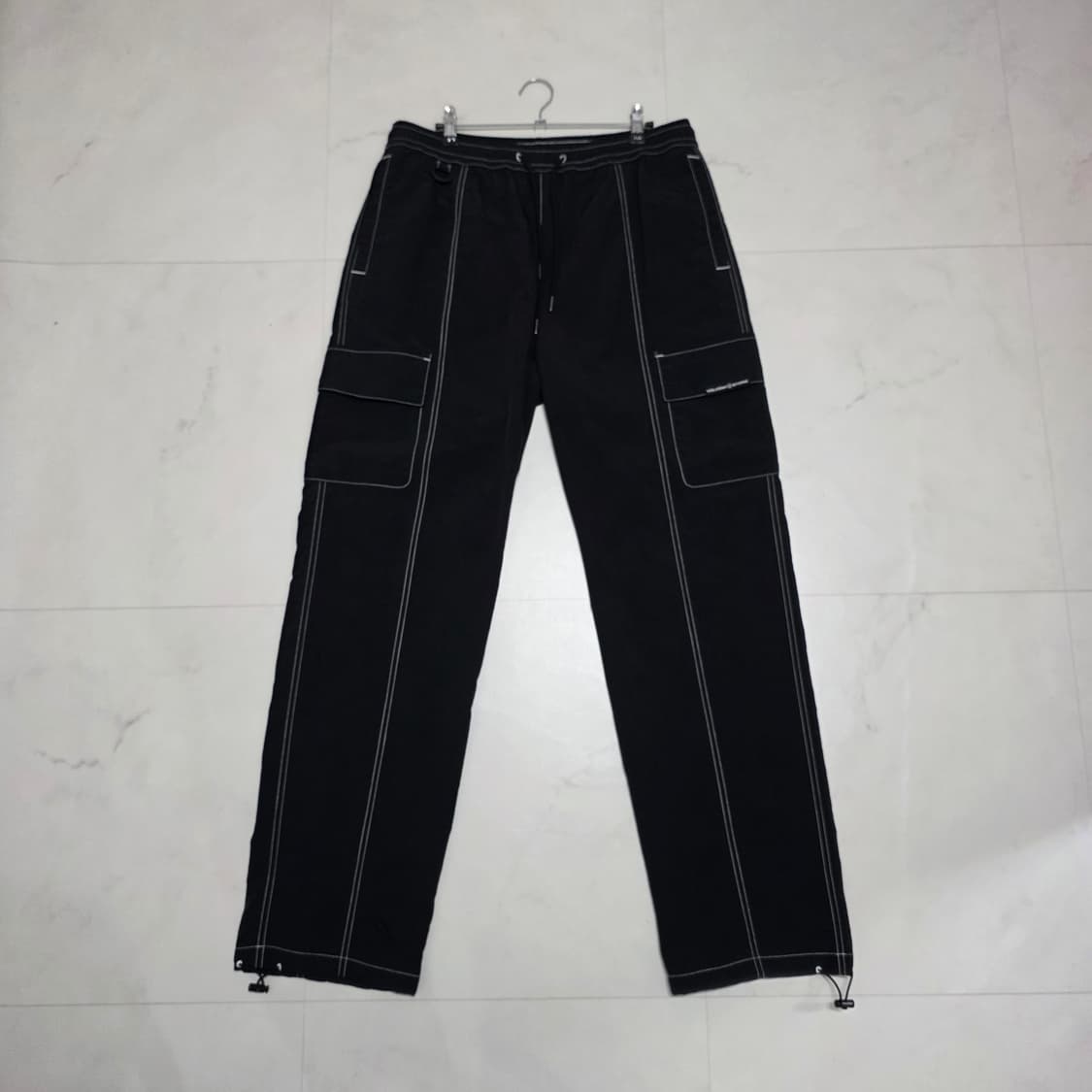 L) VOLCOM 볼컴 나일론 스티치 카고 스트링 팬츠 블랙 상품이미지1