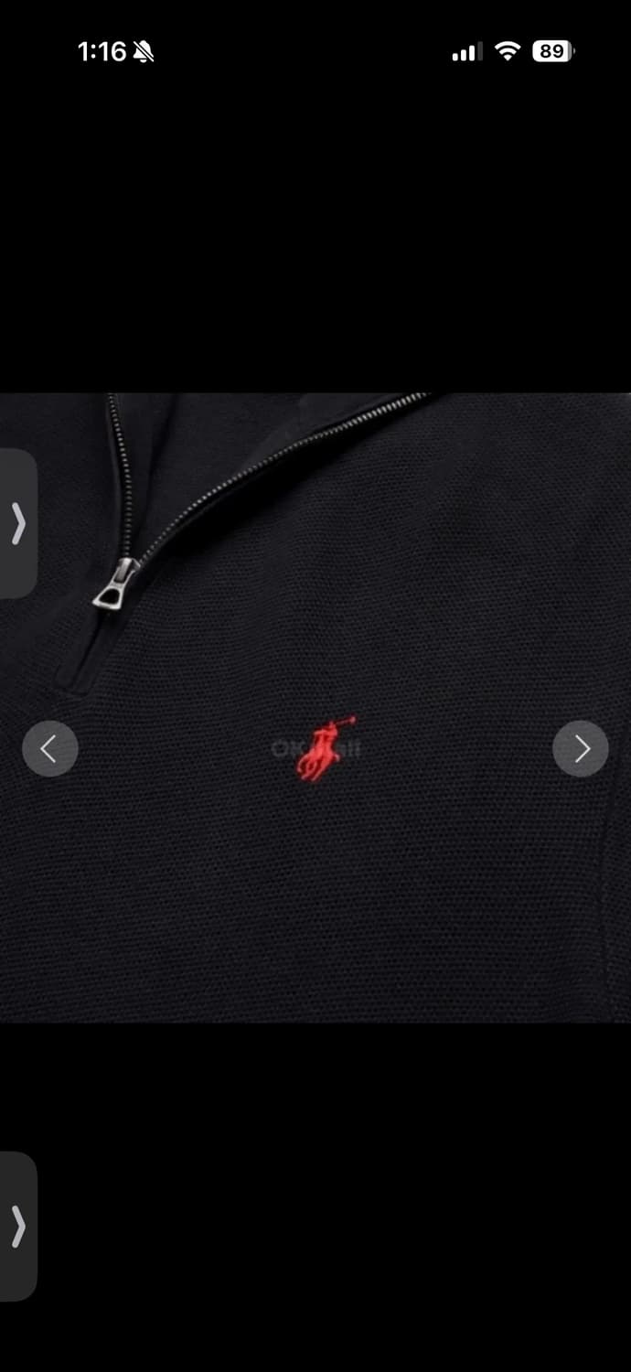 폴로 랄프로렌 포니로고 자수 하프집업 블랙  XL 상품이미지4