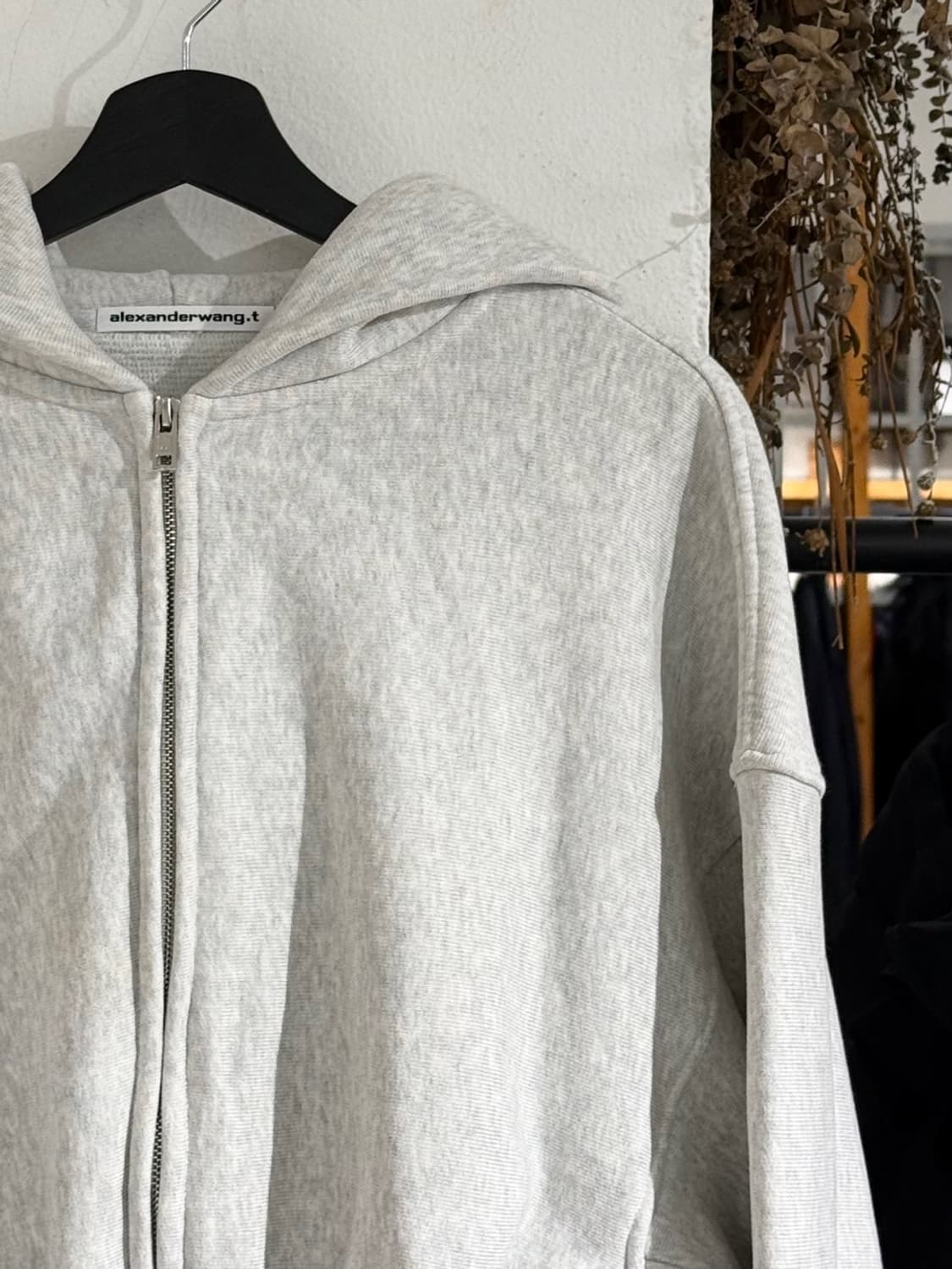 알렉산더 왕 멜란지 집업 크롭 후드티 상품이미지3